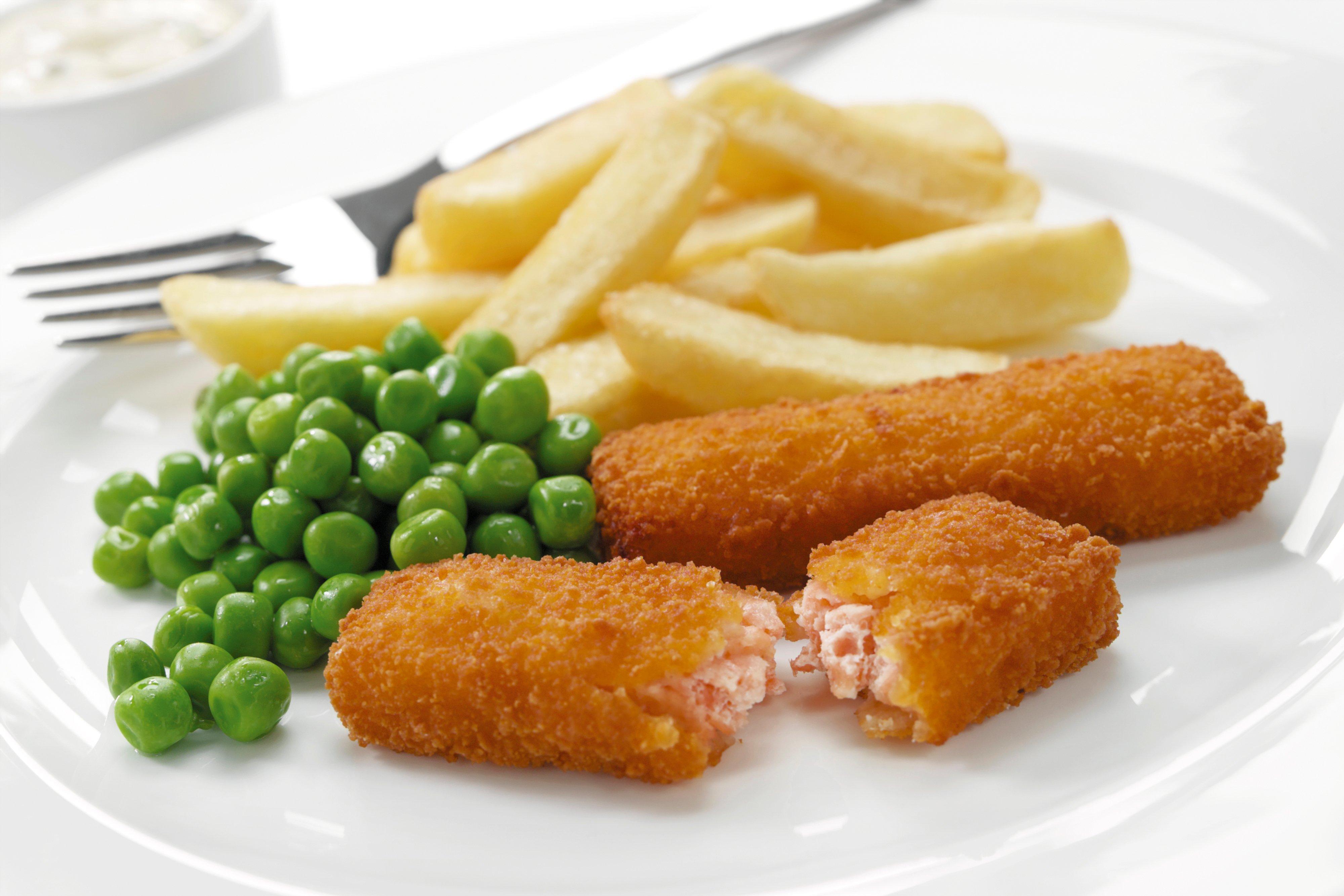 Sysco Essentials Omega 3 Breaded MSC Alaska Salmon Fish Finger