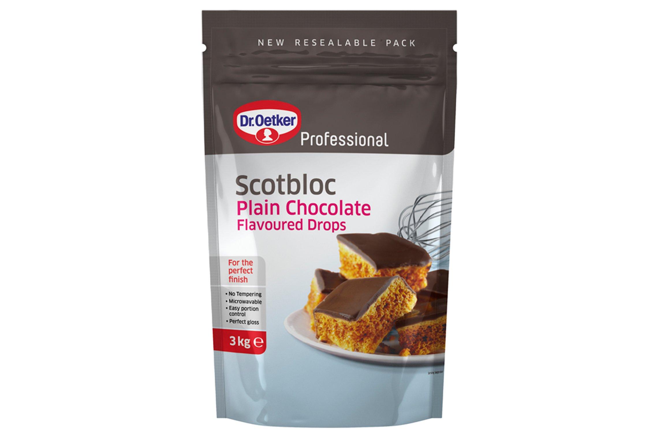 Dr. Oetker Professional Scotbloc Plain Chocolate Flavoured Drops 3kg