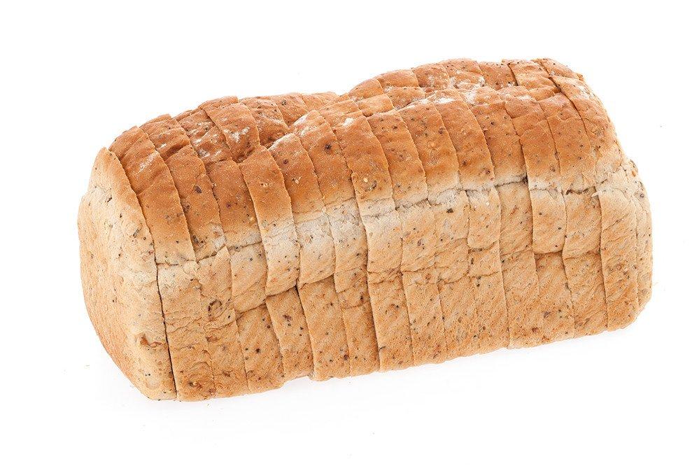 La Boulangerie Extra Thick Sliced Multigrain Farmhouse Split Tin Loaf.