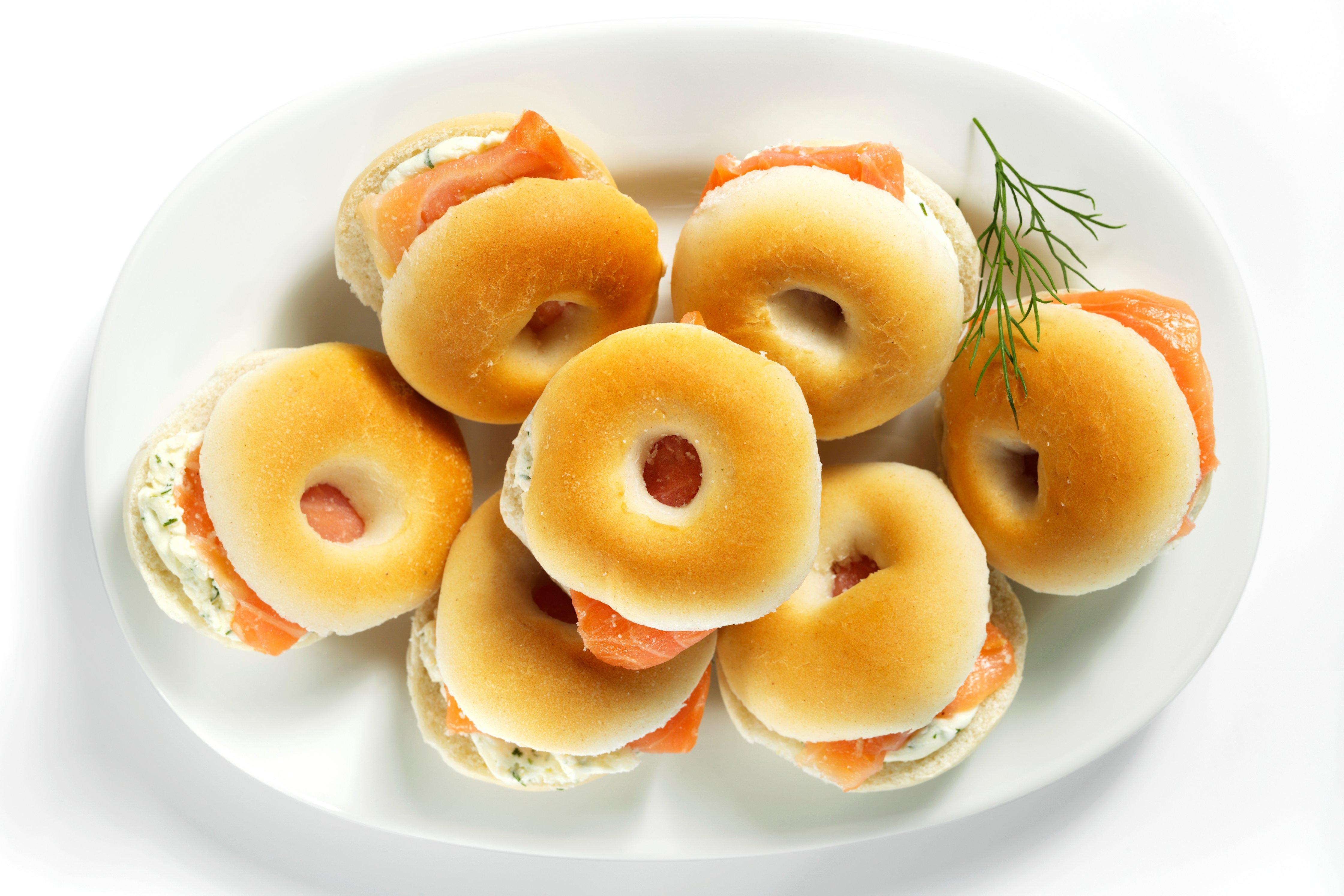 Brakes Mini Smoked Salmon Bagels
