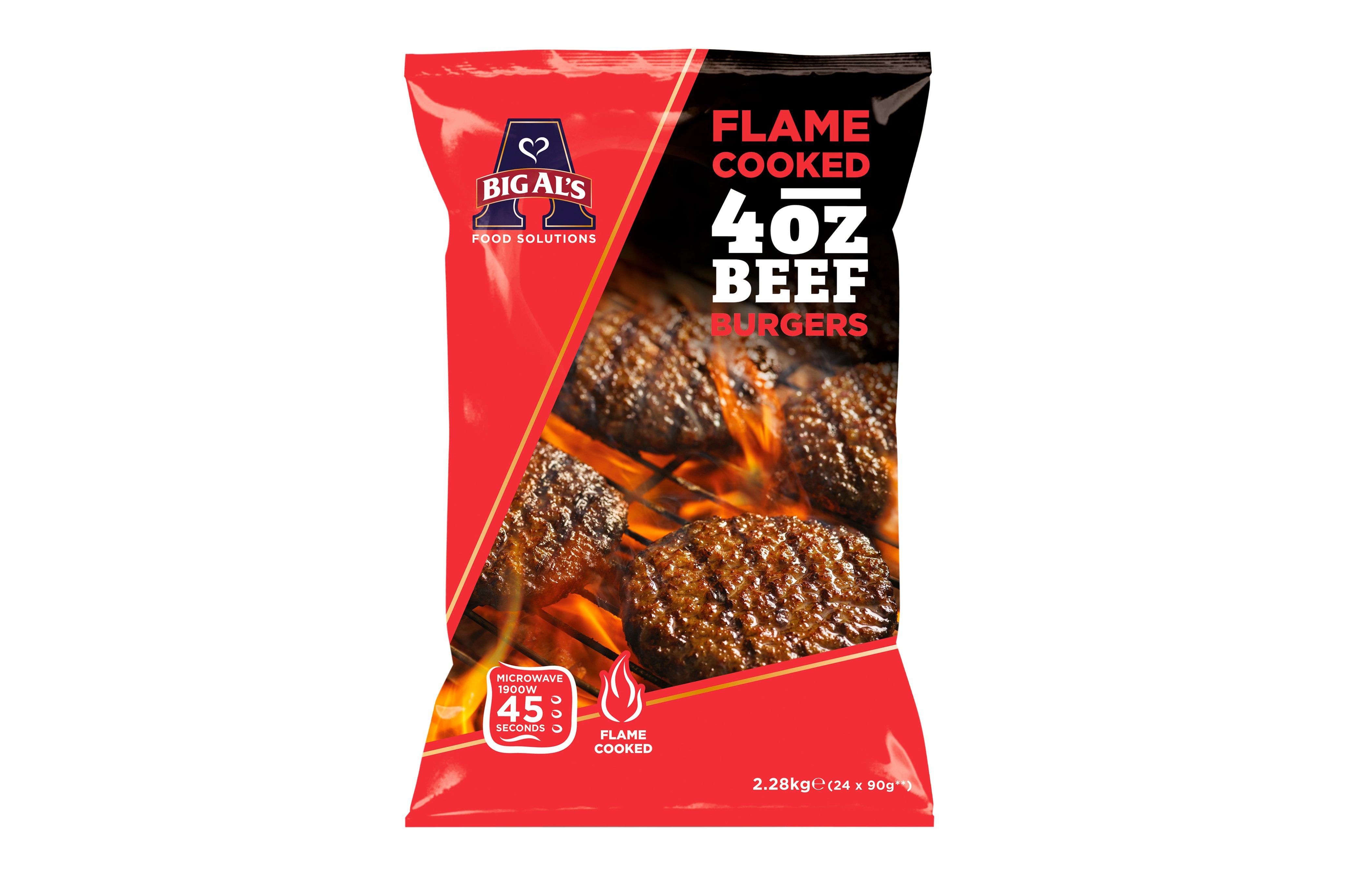 Big Al's Flame Cooked 4oz Beef Burgers
