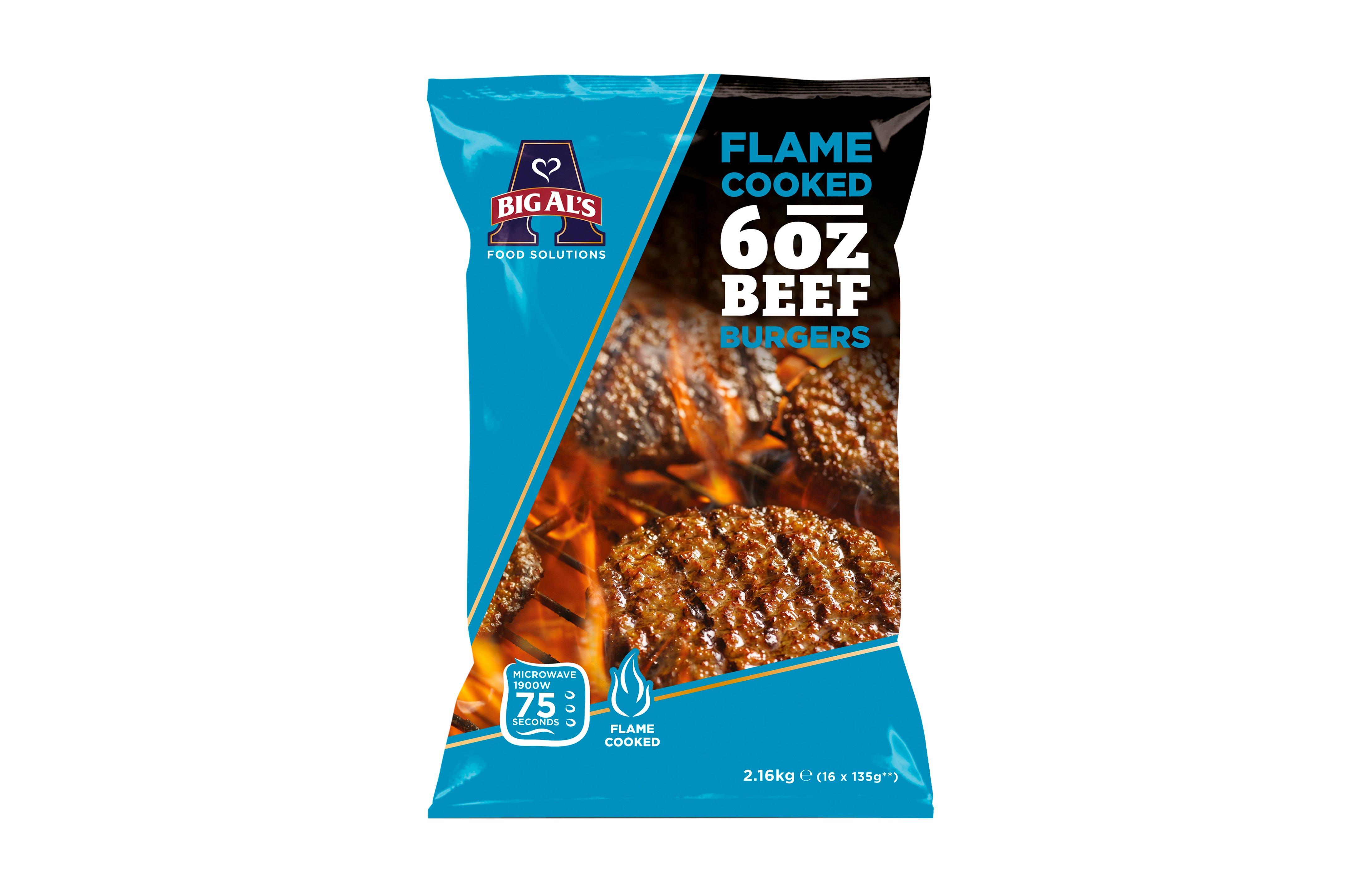 Big Al's Flame Cooked 6oz Beef Burgers