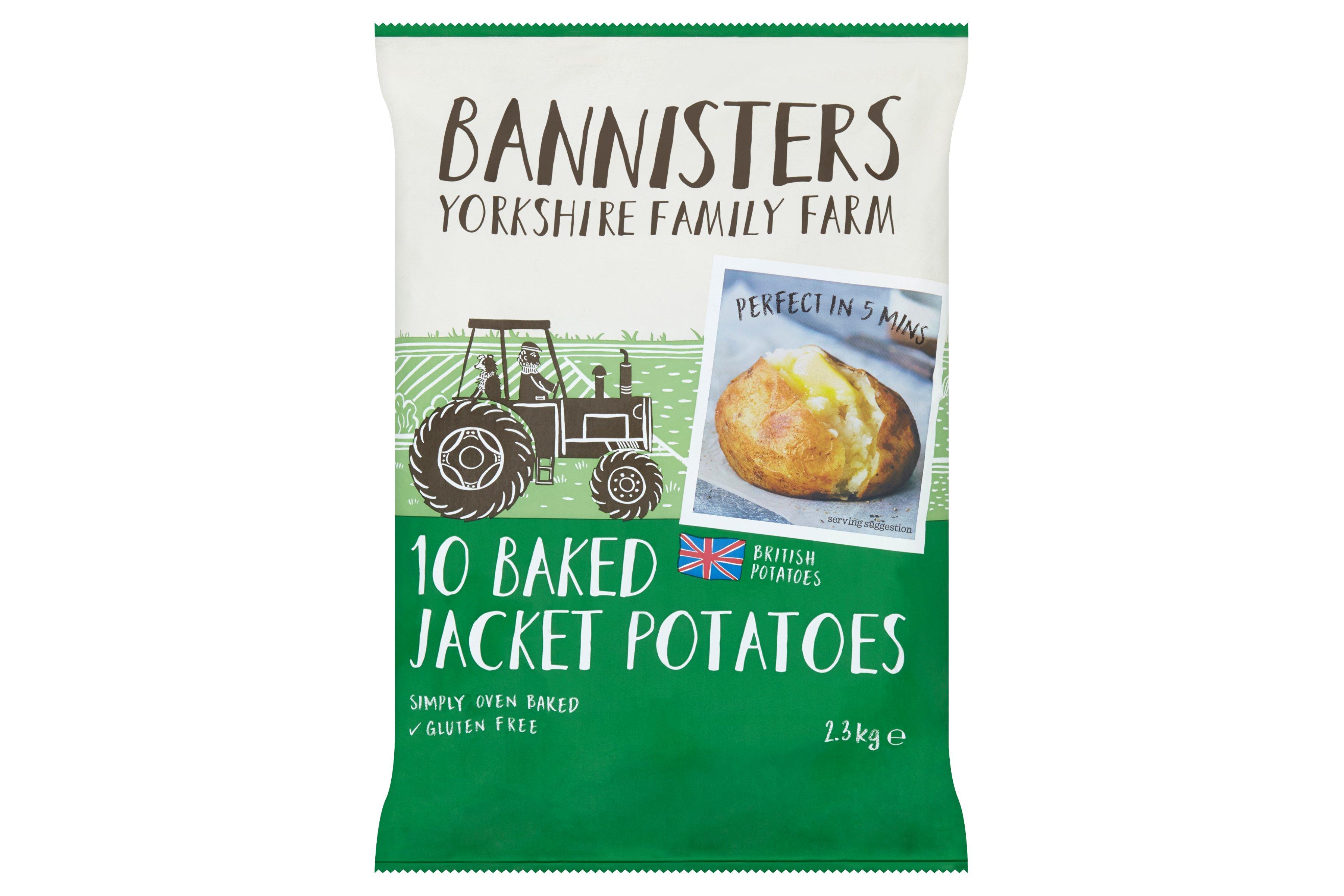 Bannisters Yorkshire Family Farm 10 Baked Jacket Potatoes 2.3kg