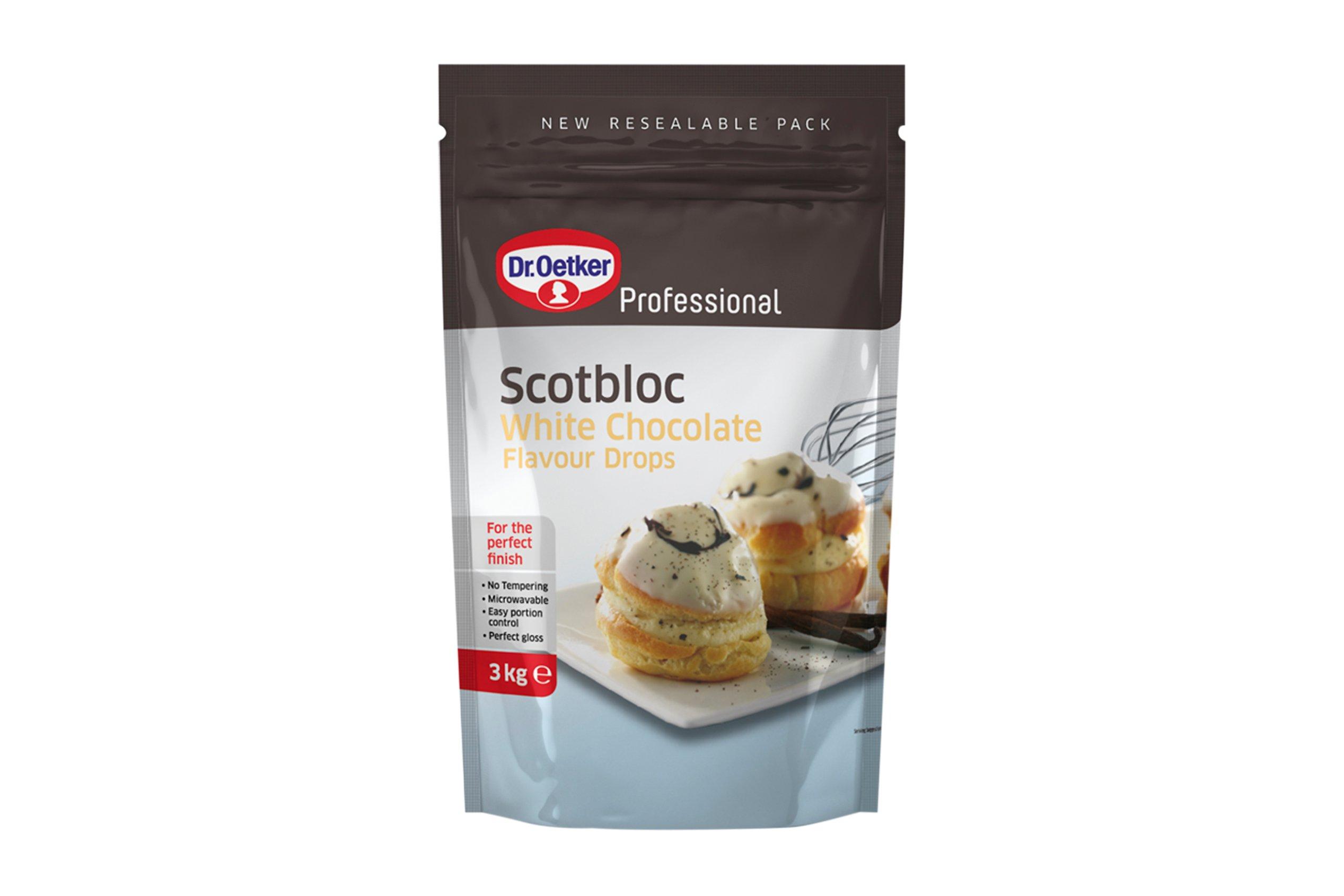 Dr. Oetker Professional Scotbloc White Chocolate Flavour Drops 3kg