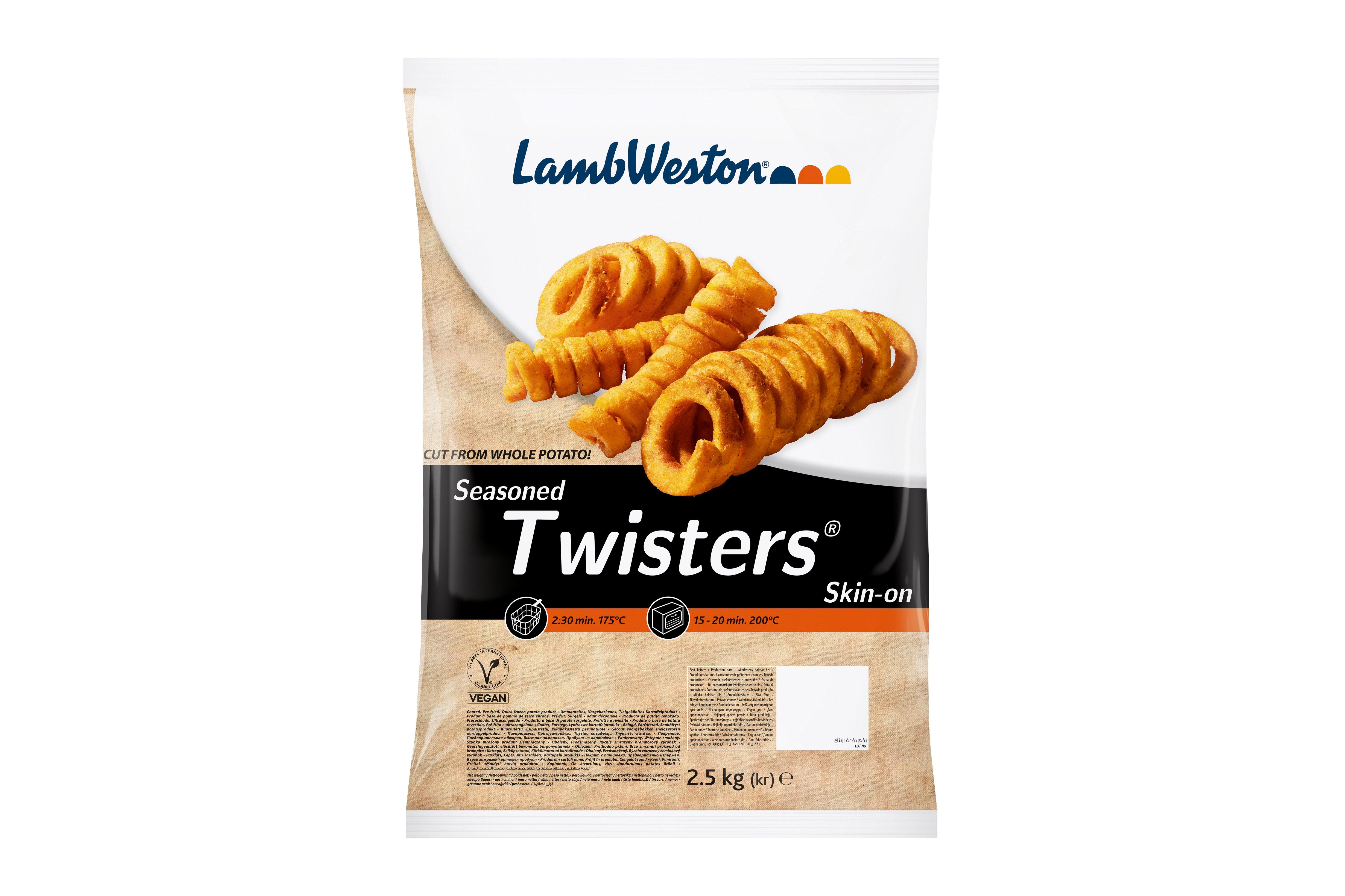 Lamb Weston Seasoned Twisters Skin On 2500g