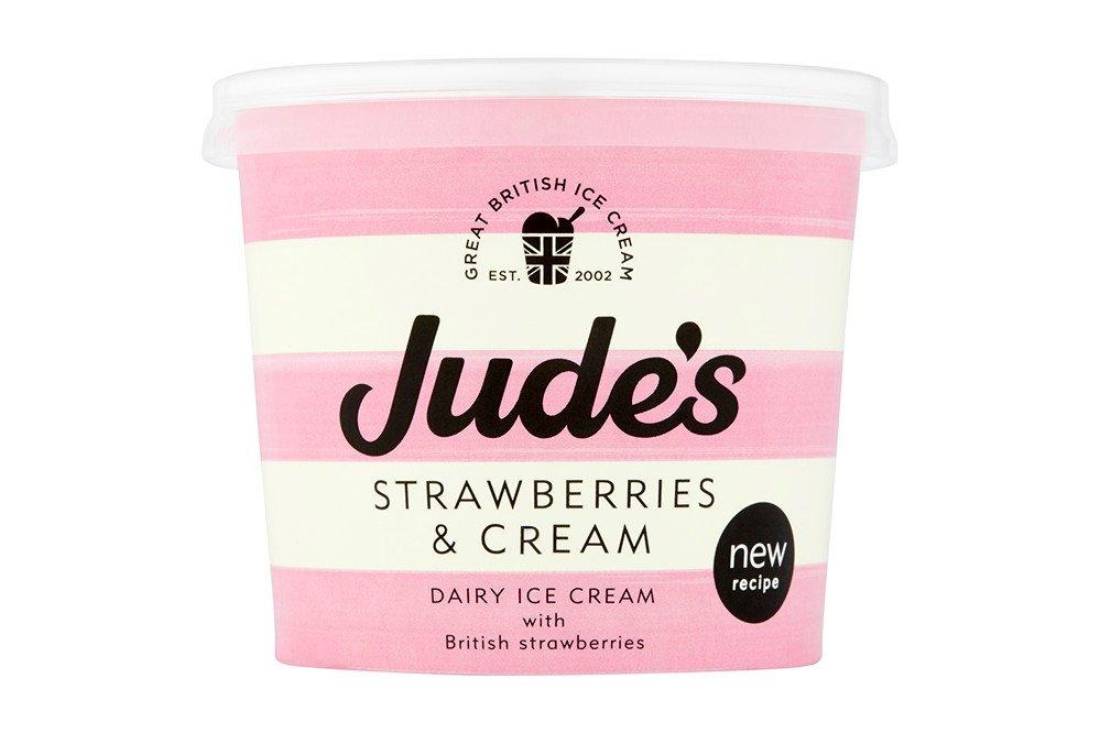 Jude's Strawberries And Cream Dairy Ice Cream