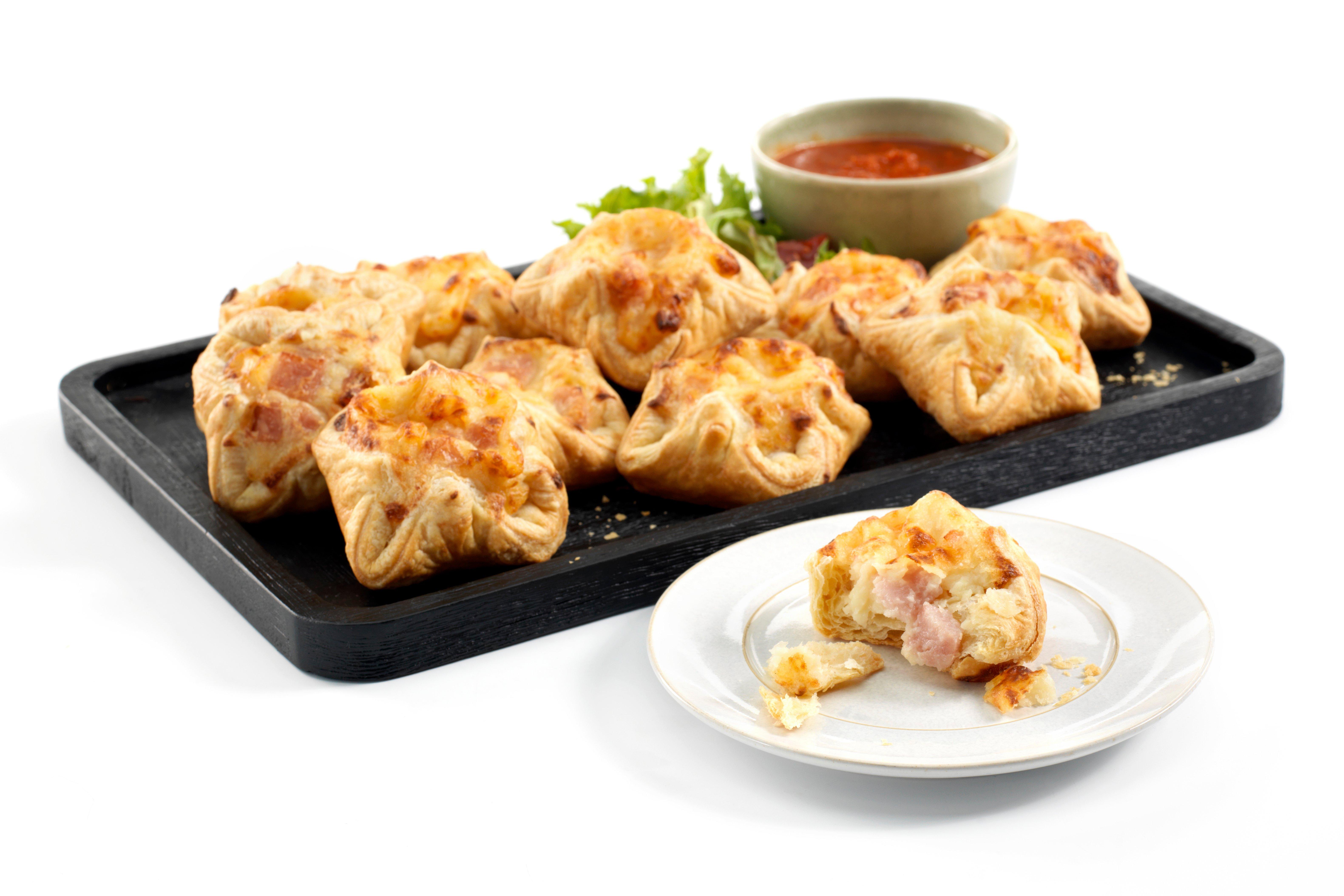Sysco Classic Unbaked Mini Ham & Cheese Jambons