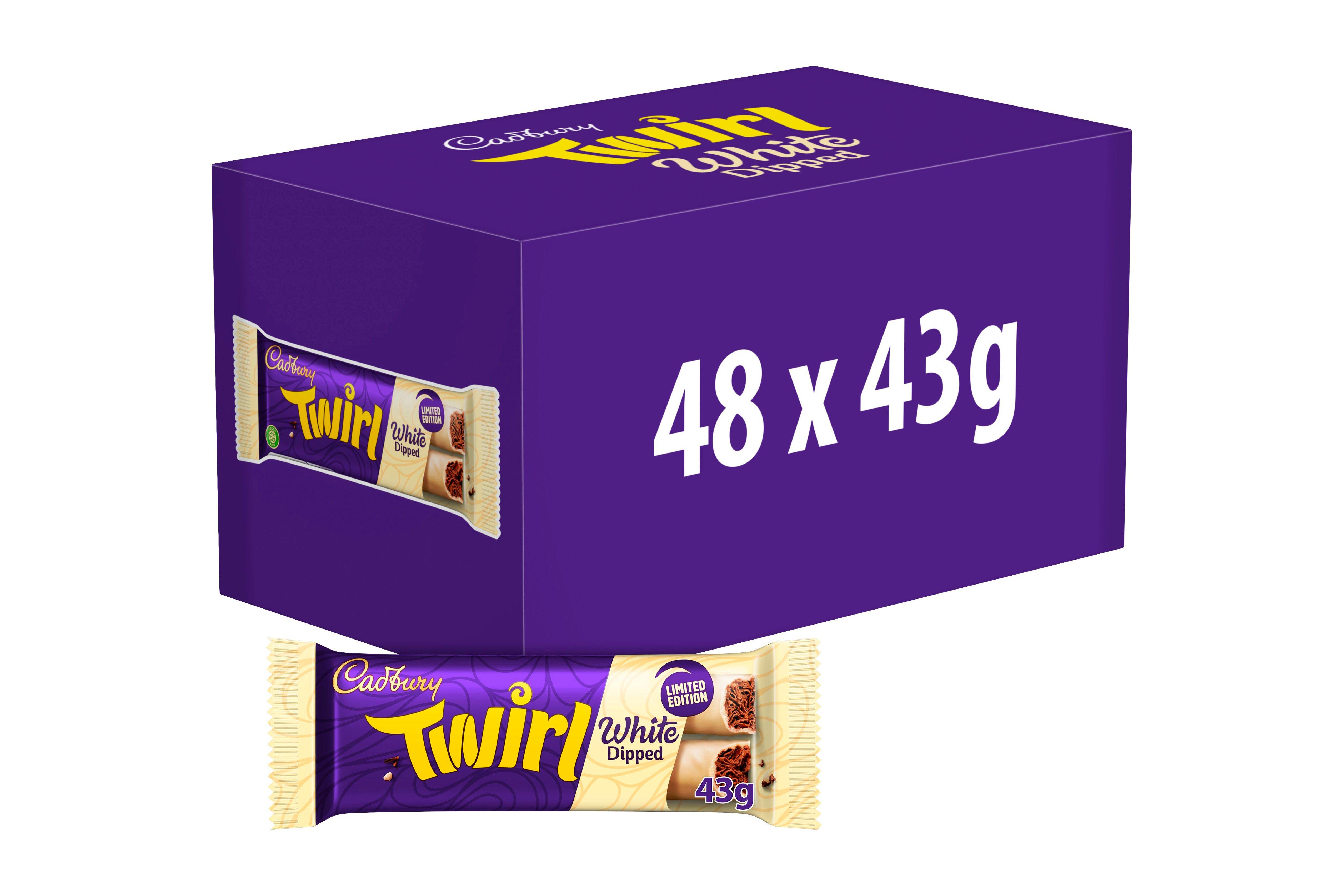 Cadbury Twirl White Dipped Chocolate Bar 43g