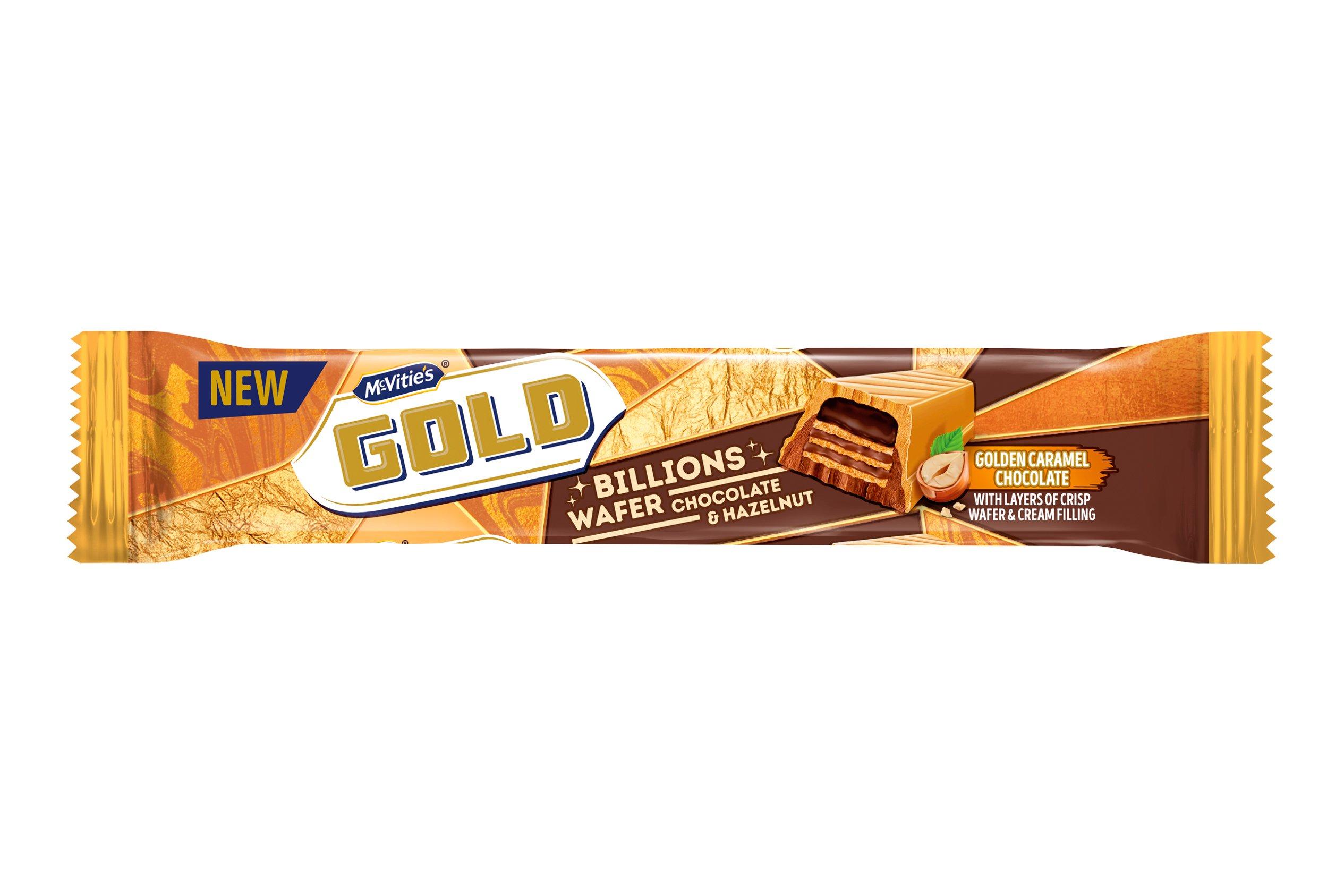 McVitie's Gold Billions Chocolate and Hazelnut Wafer Bar