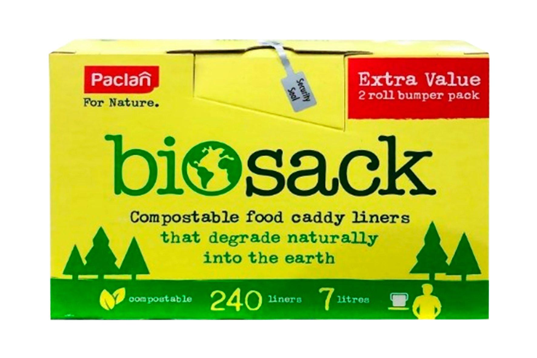 Paclan Biodegradeable Tie Top Caddy Liners 7ltr