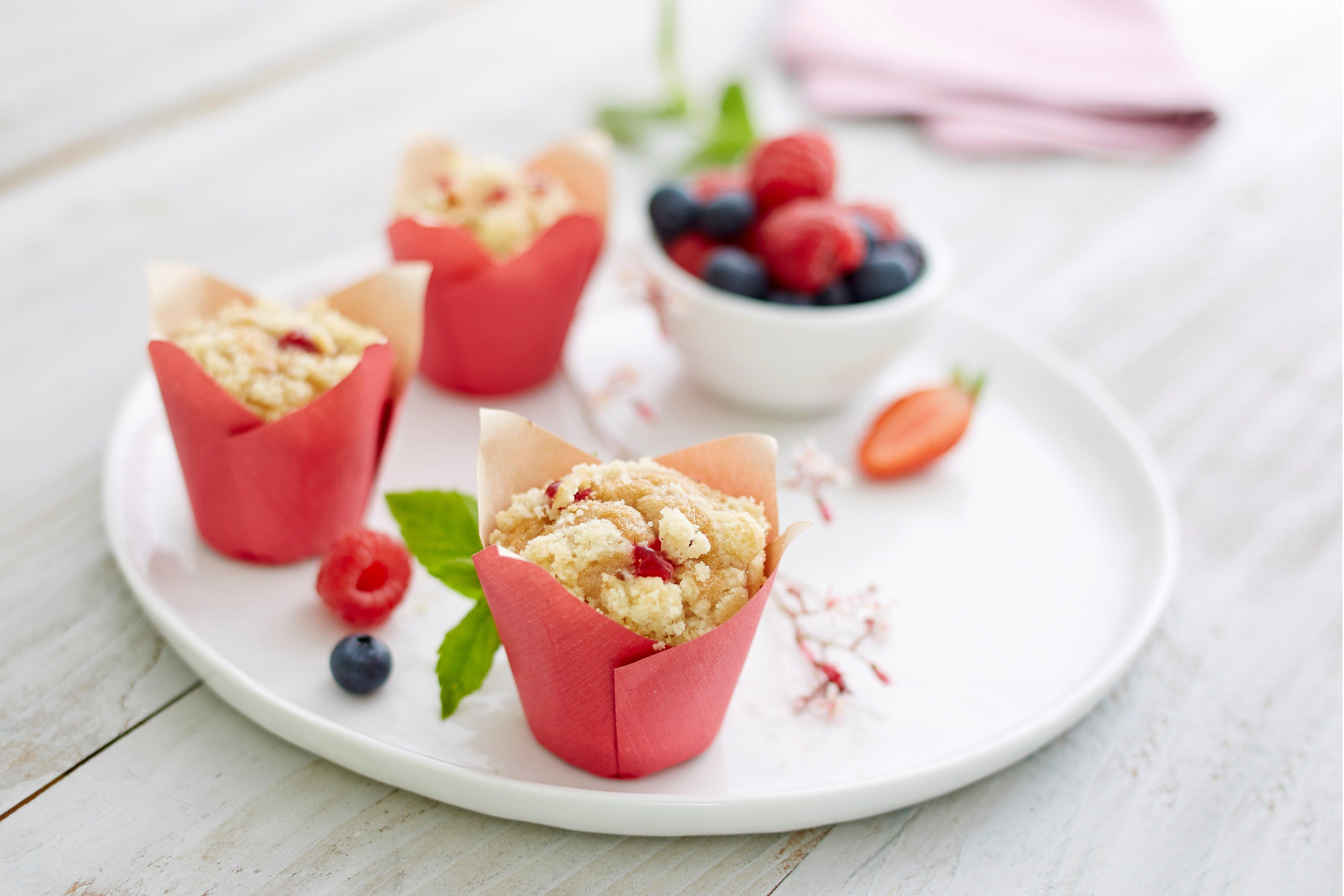 Mademoiselle Desserts Red Fruit Filled Mini Tulip Muffins