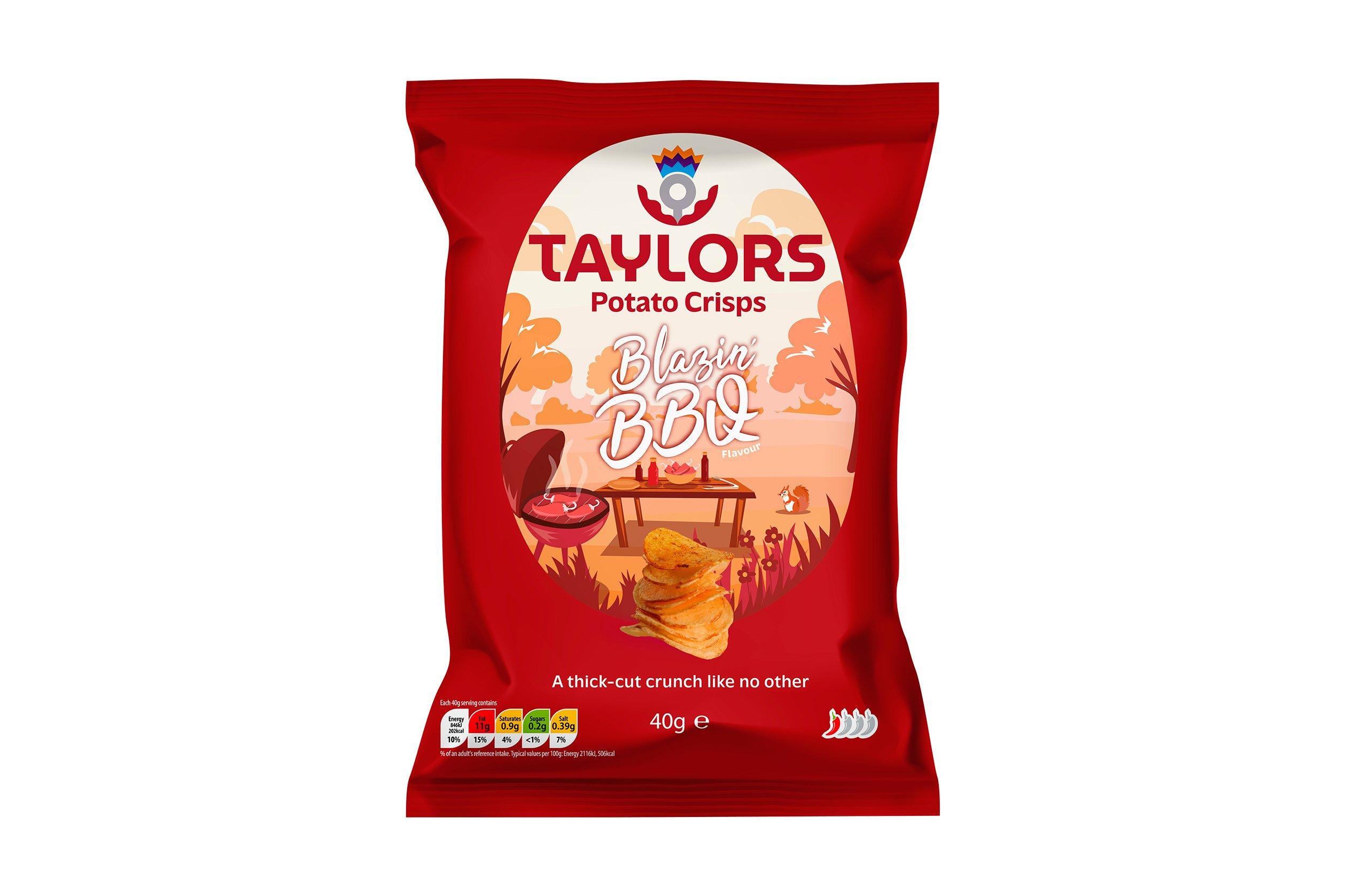 Taylors Blazing BBQ Crisps 40g