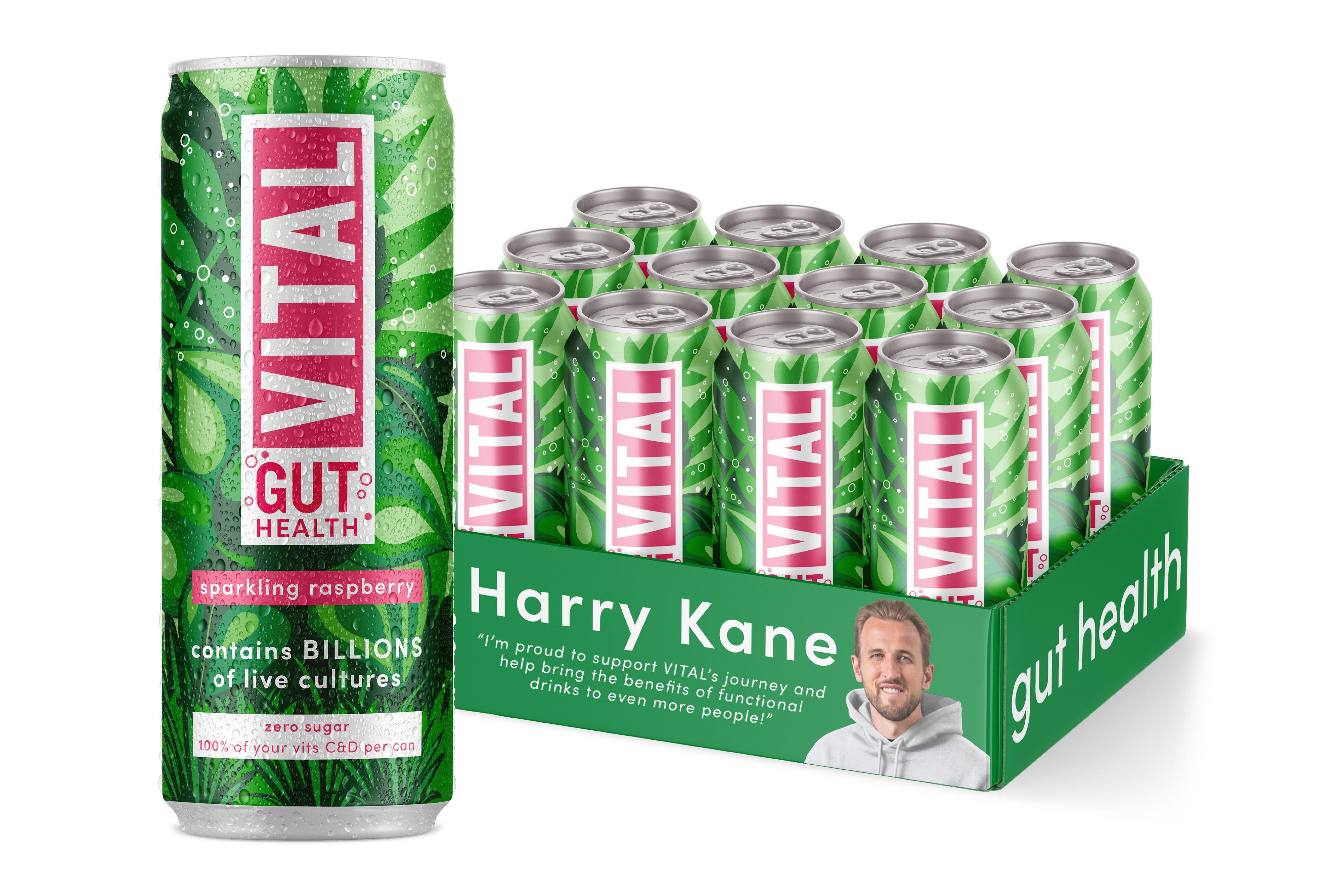 VITAL Gut Health Soda Sparkling Raspberry 330ml