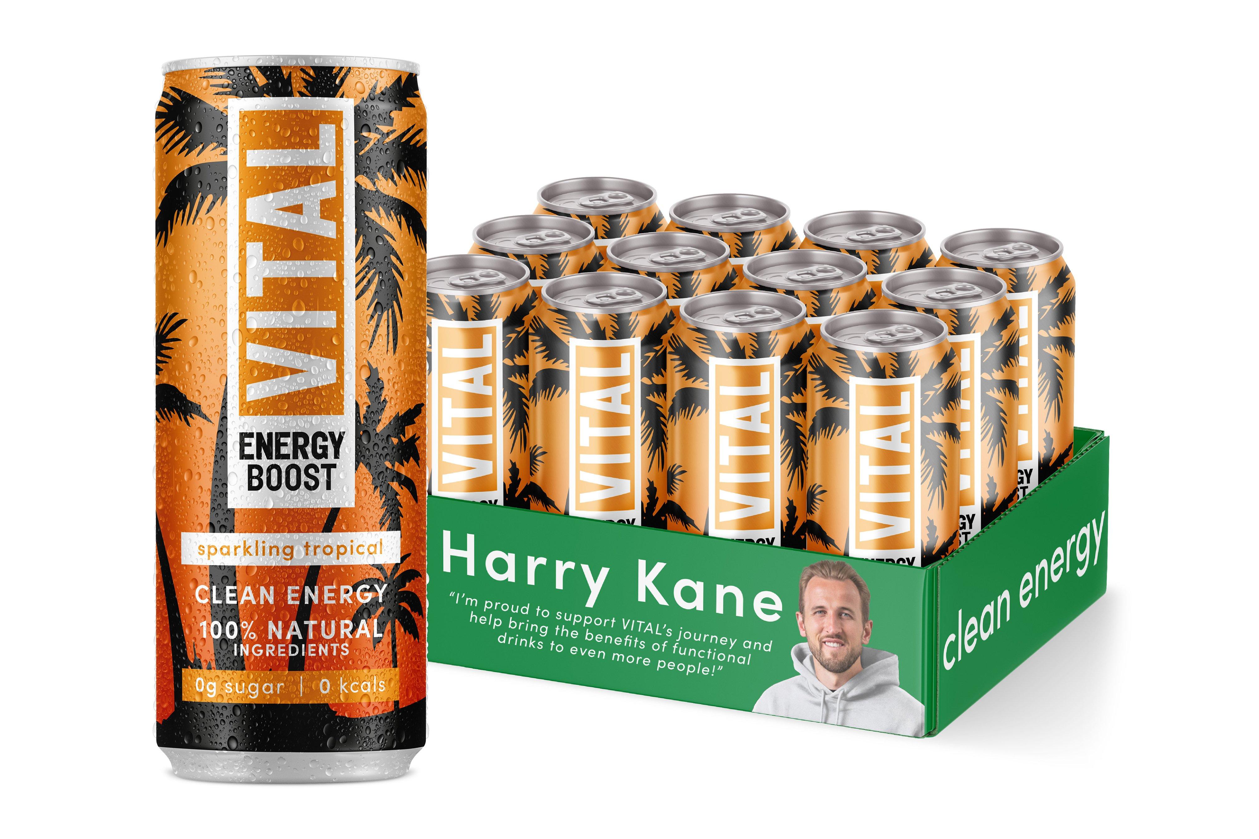 VITAL Clean & Natural Energy Sparkling Tropical 330ml