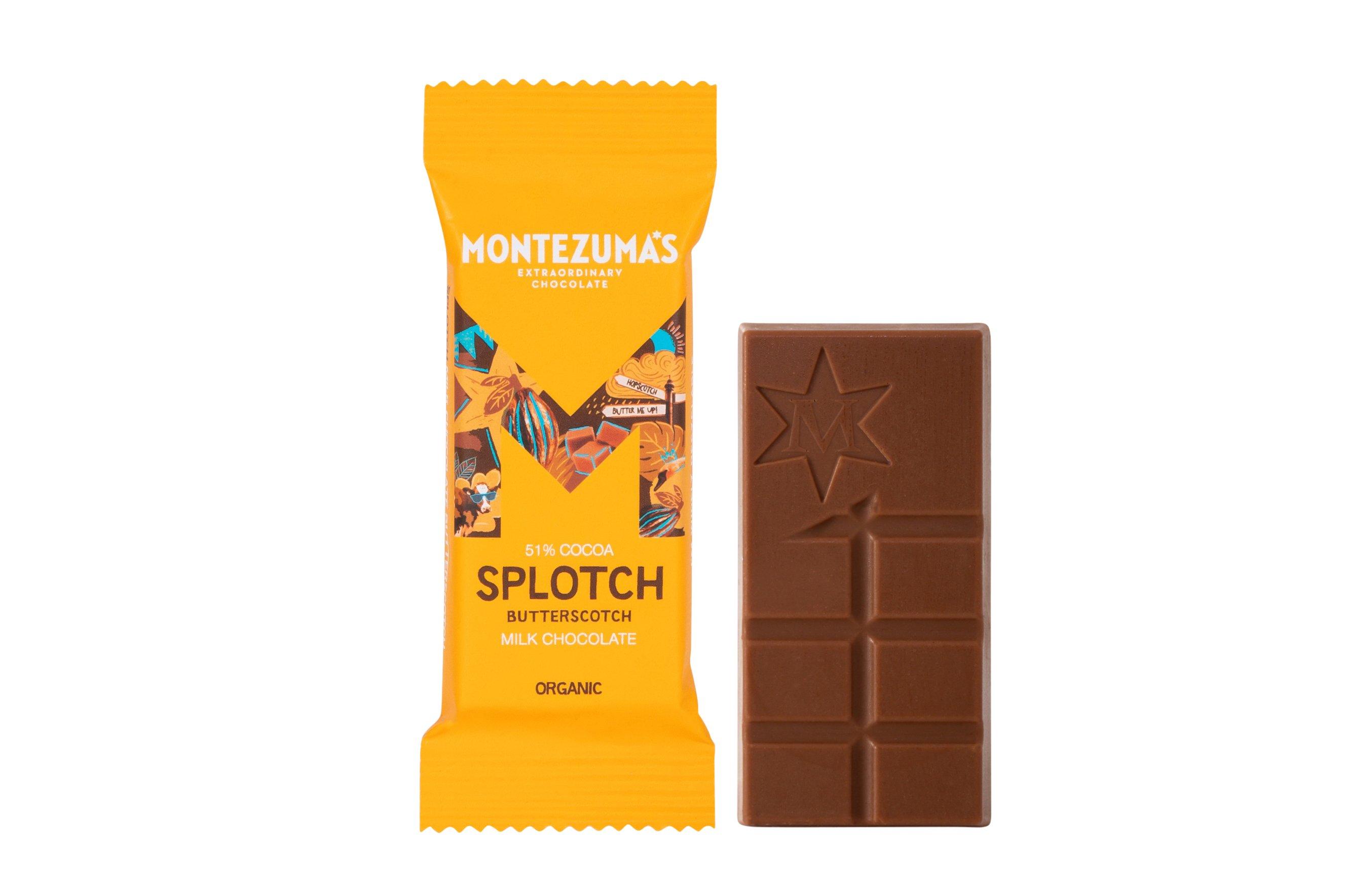 Montezuma's Organic Milk & Dark Chocolate Butterscotch Bar 25g