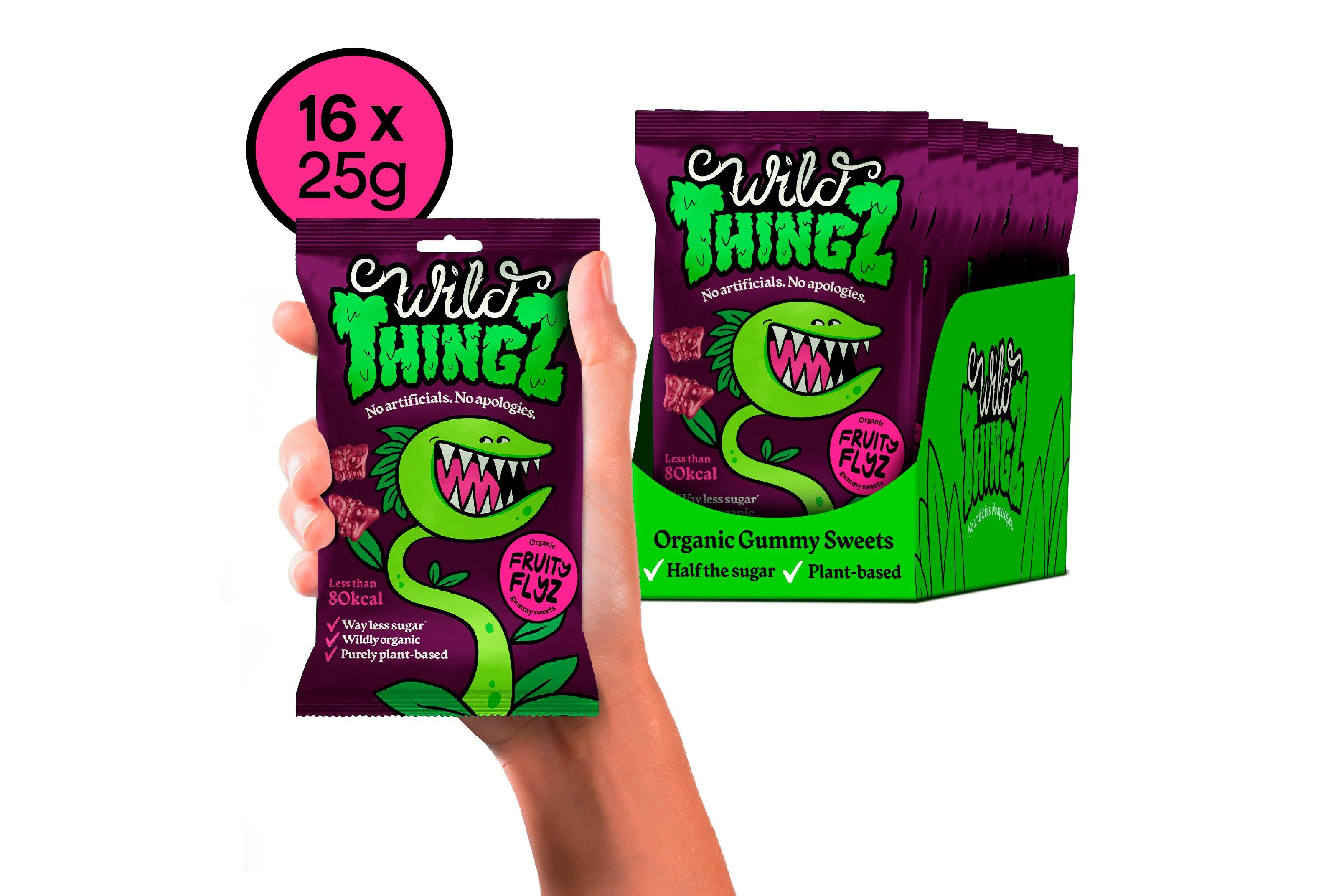 Wild Thingz Fruity Flyz Organic Vegan Sweets 25g