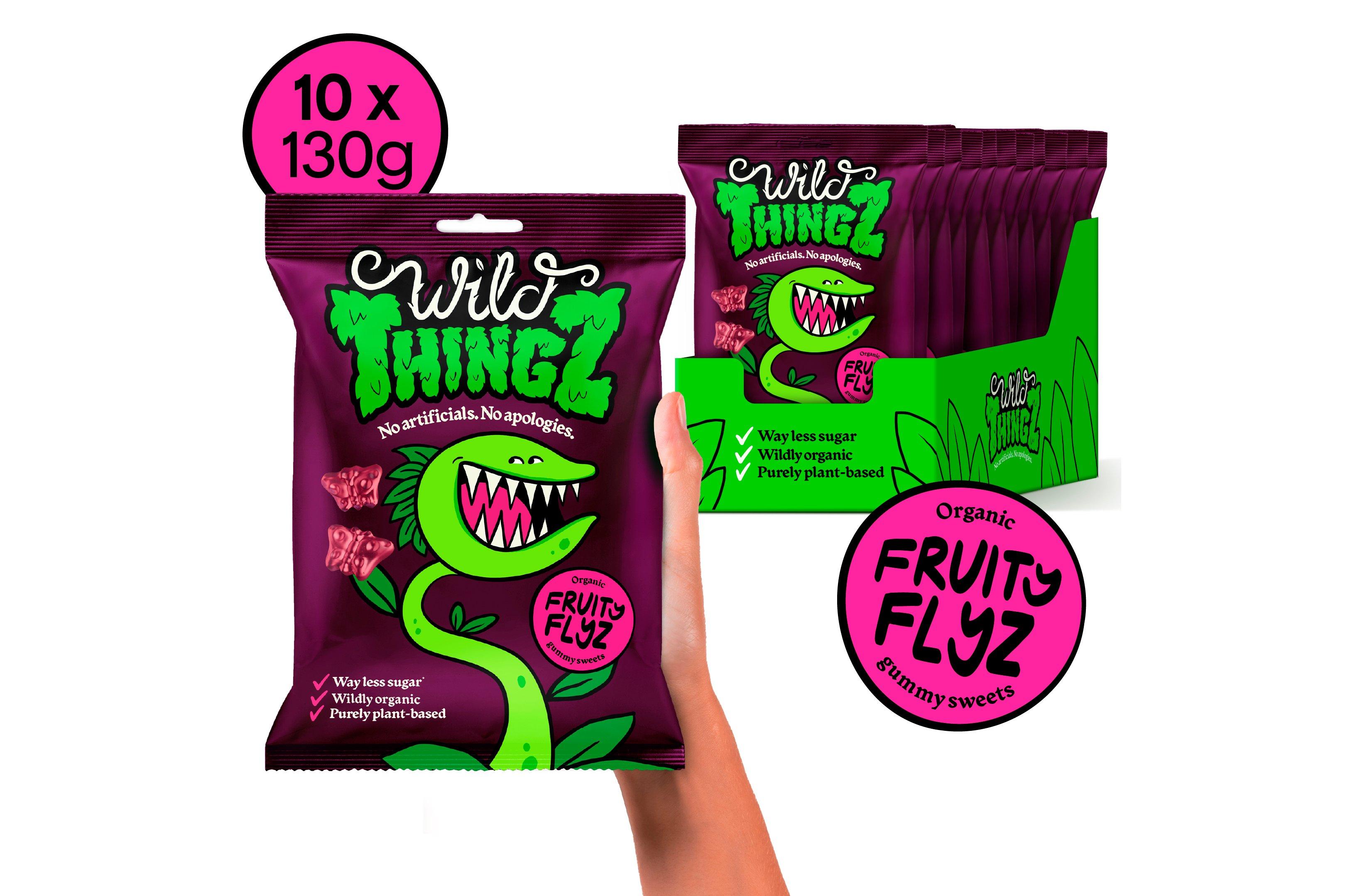 Wild Thingz Fruity Flyz Organic Vegan Sweets 130g