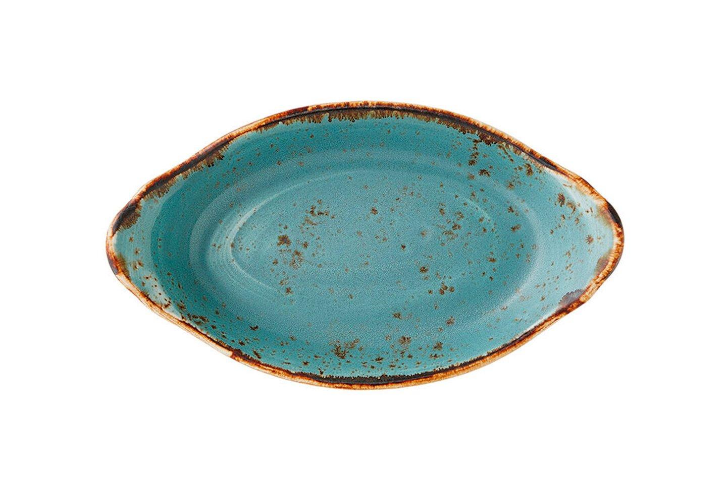 Steelite Craft Blue Oval No1 Eared Dish 20x11cm