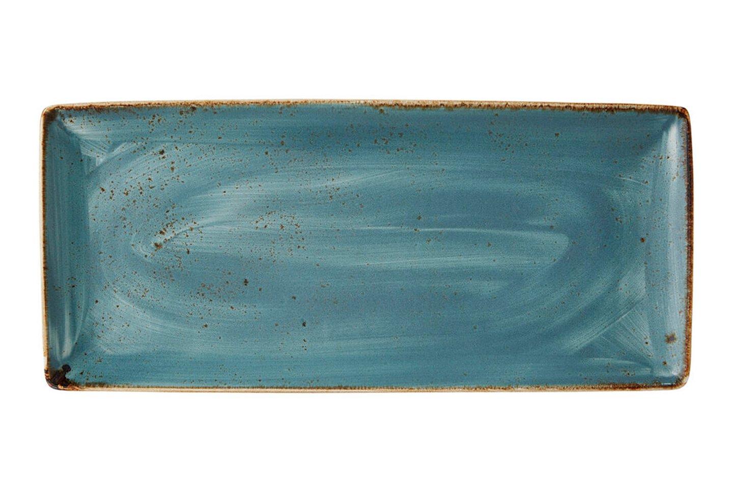 Steelite Craft Blue Rectangle Four 37x16.5cm