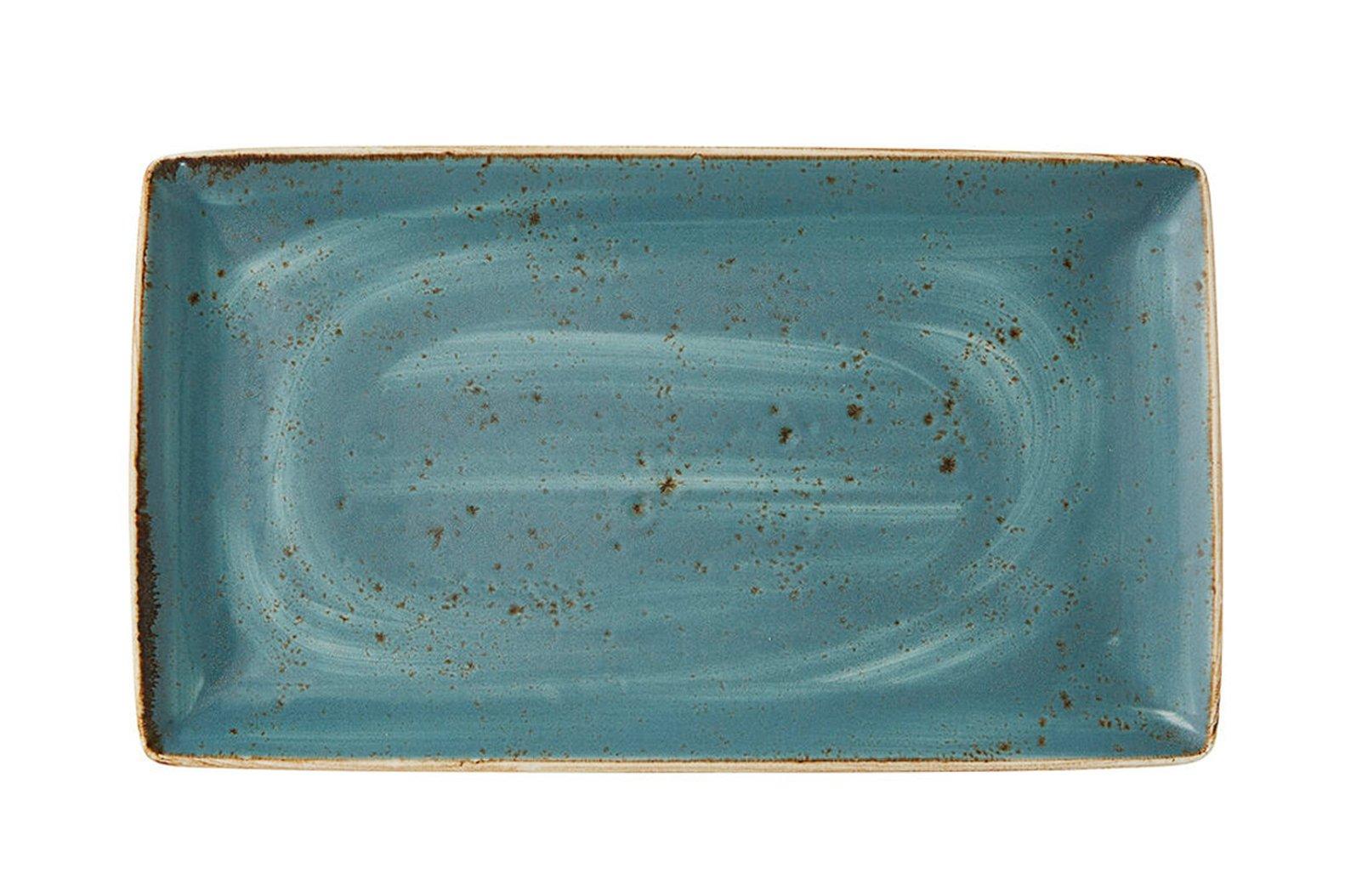 Steelite Craft Blue Rectangle Three 32x19cm