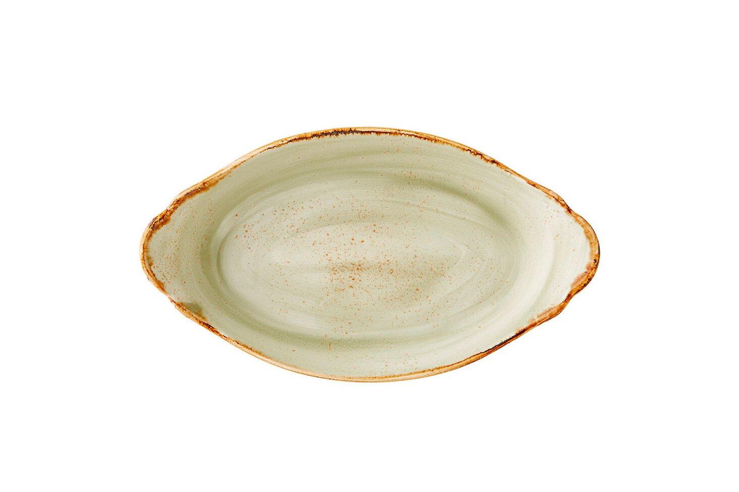 Steelite Craft Green Oval No4 Eared Dish 34x19cm