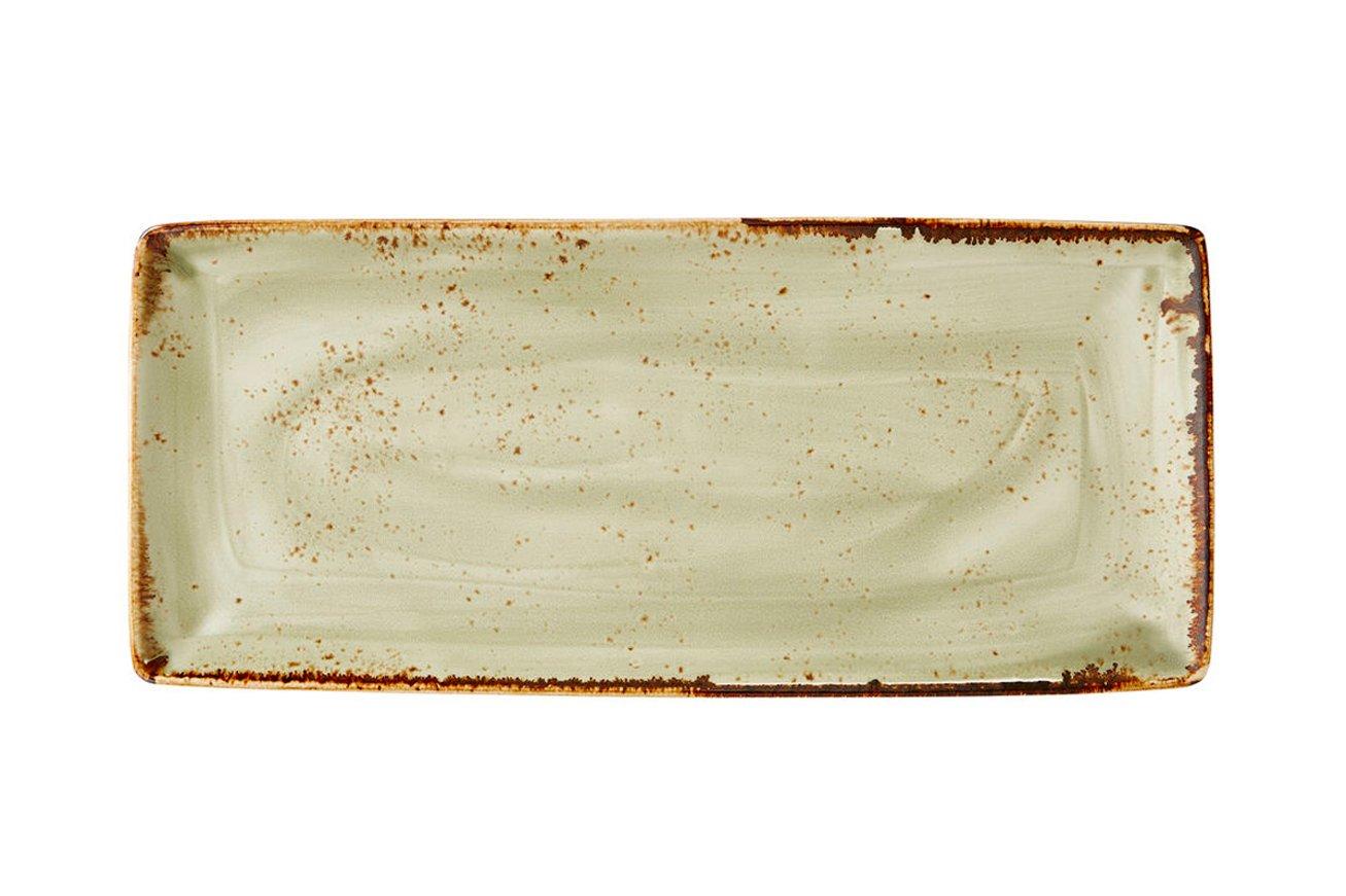 Steelite Craft Green Rectangle Four 37x16.5cm