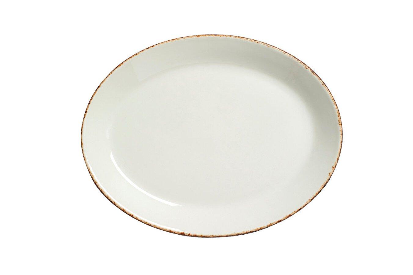 Steelite Brown Dapple Oval Coupe Plate 28cm