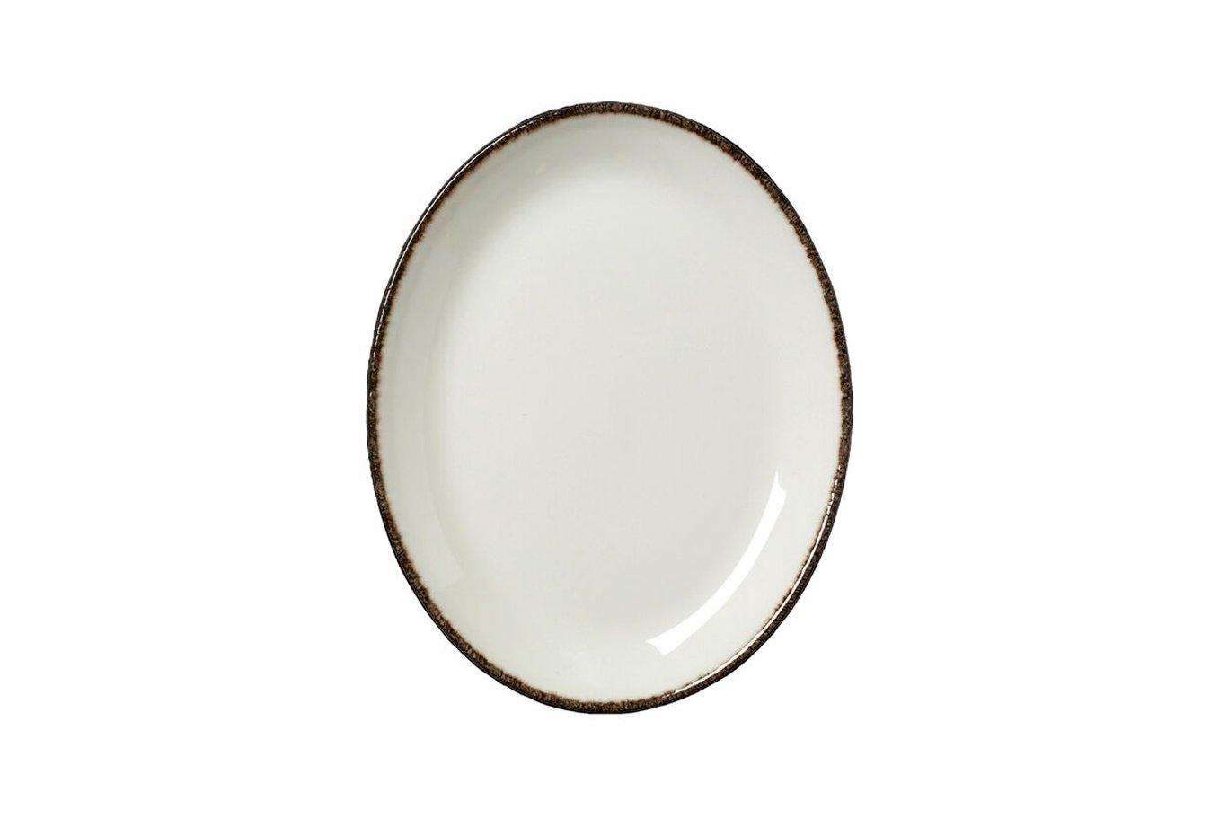 Steelite Charcoal Dapple Oval Coupe Plate 20.25cm