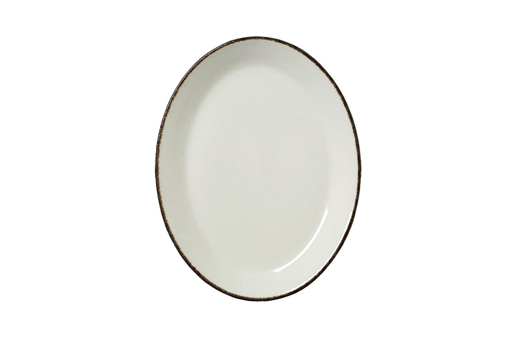 Steelite Charcoal Dapple Oval Coupe Plate 28cm