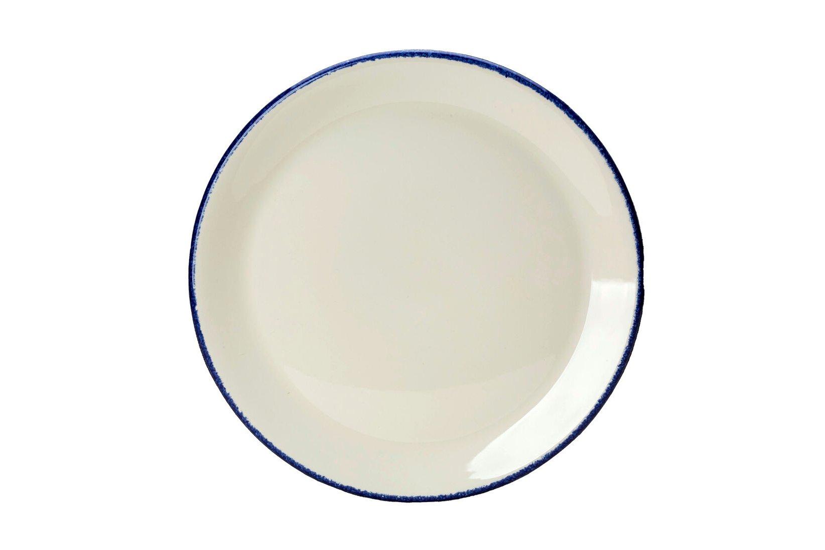 Steelite Blue Dapple Oval Coupe Plate 34.25cm