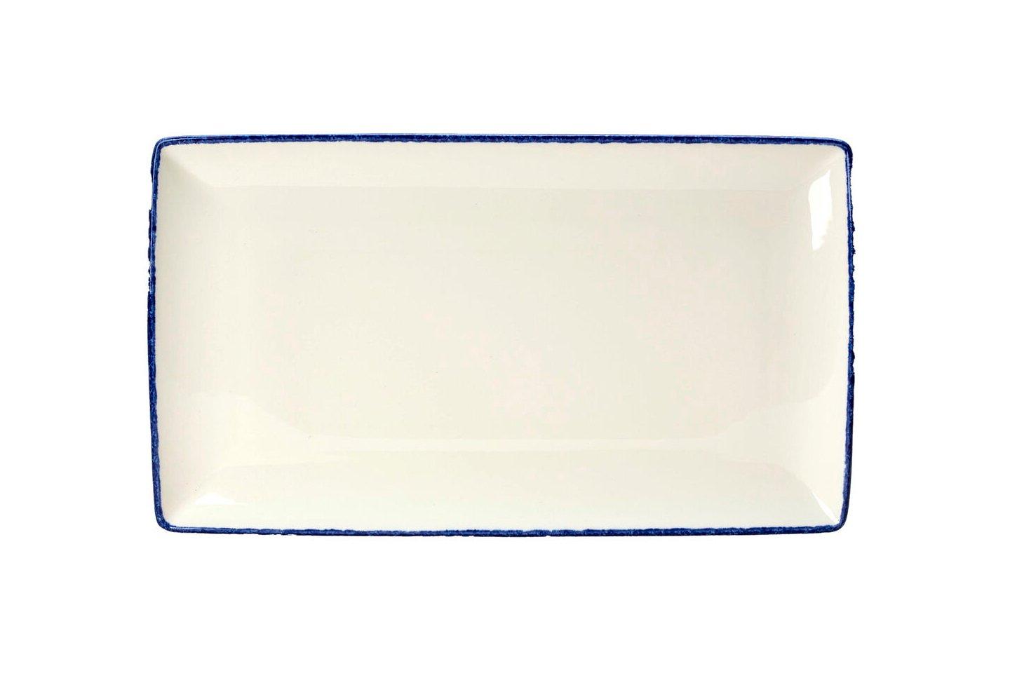 Steelite Blue Dapple Rectangle Three 32x19cm