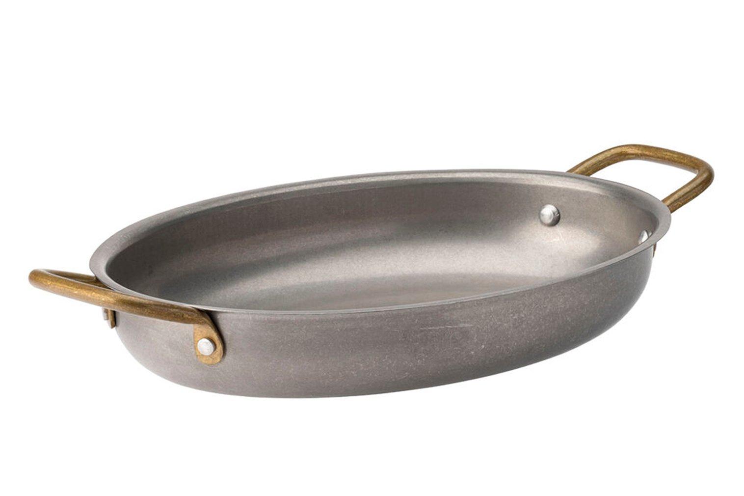 Steelite Vintage Brass Handled Oval Dish 24.5x17.5cm