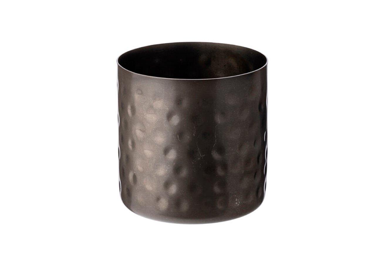 Steelite Black Vintage Steel Hammered Chip Cup 3.5"