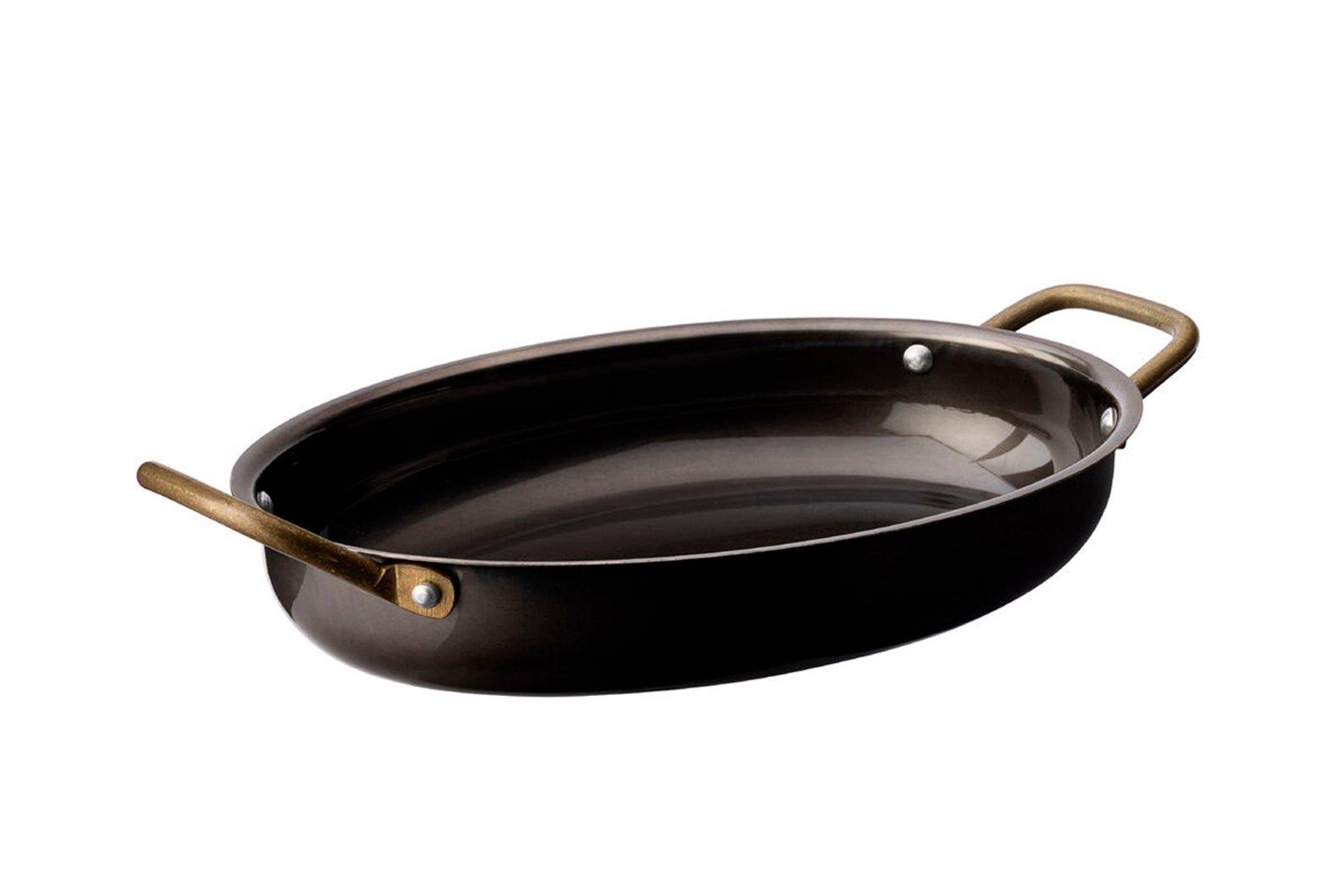 Steelite Black Vintage Steel Oval Dish 24.5x17.5cm