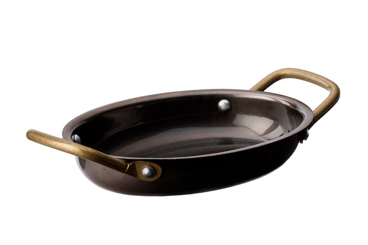 Steelite Black Vintage Steel Oval Dish 16.5x12.5cm