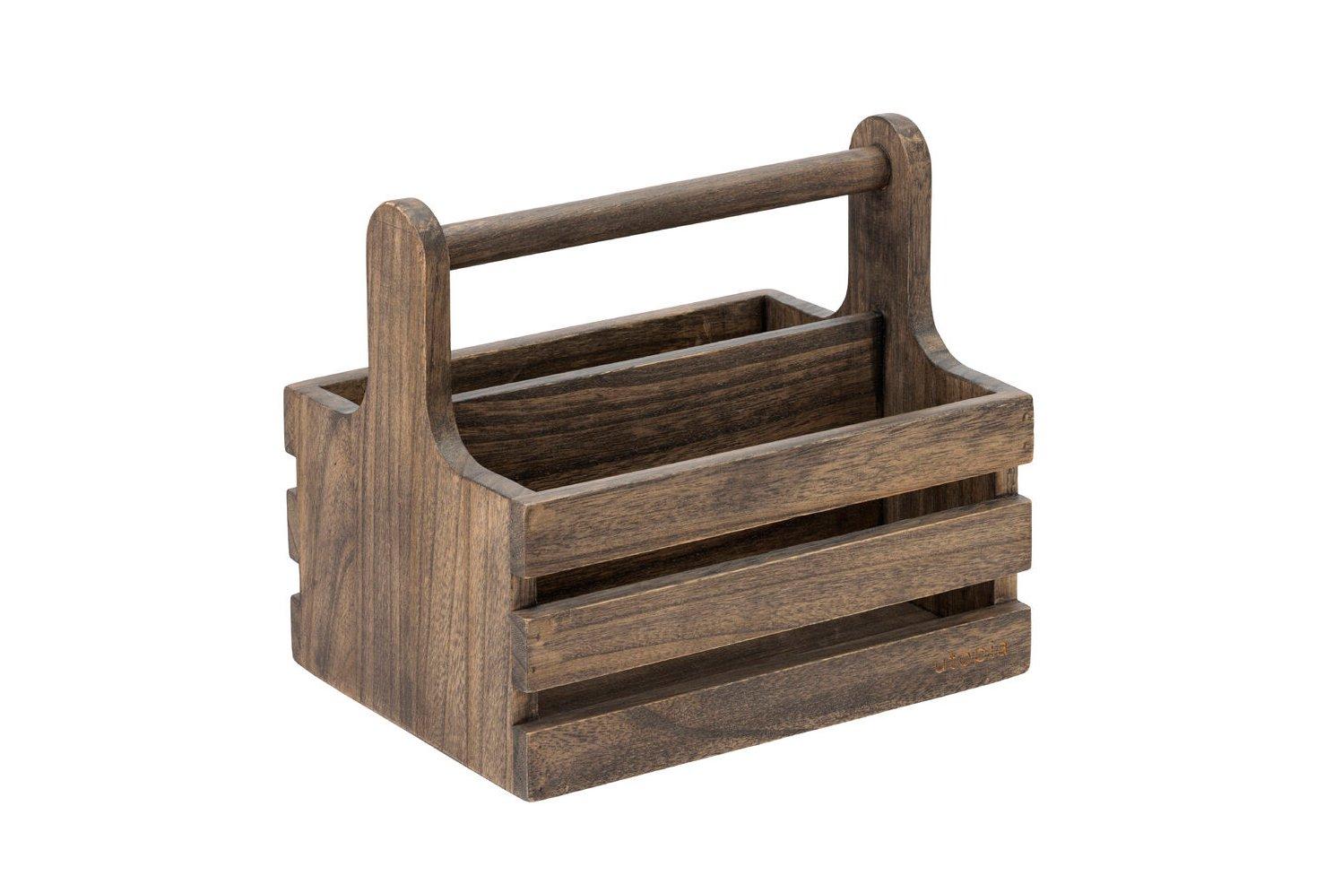 Steelite Medium Rustic Wooden Table Caddy