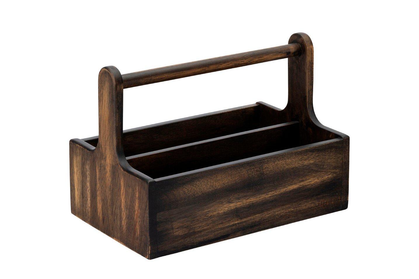 Steelite Large Black Wooden Table Caddy