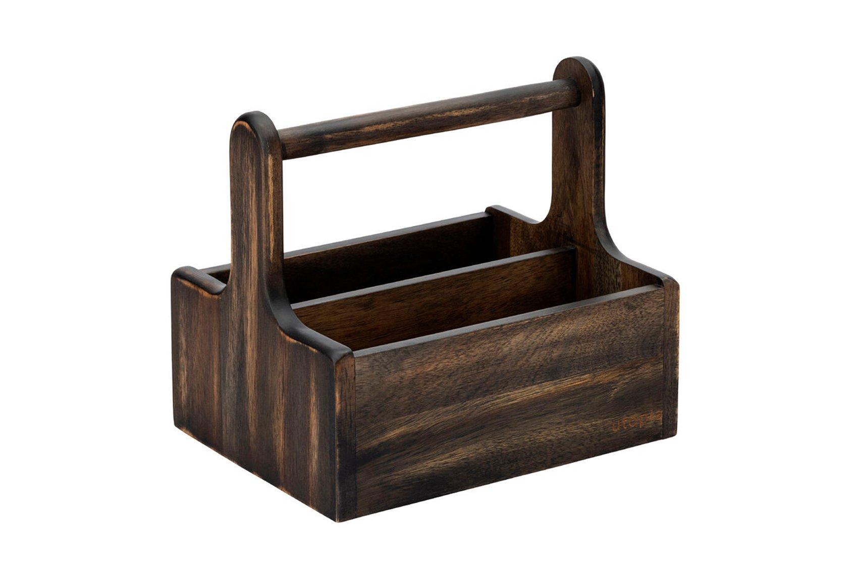 Steelite Medium Black Wooden Table Caddy