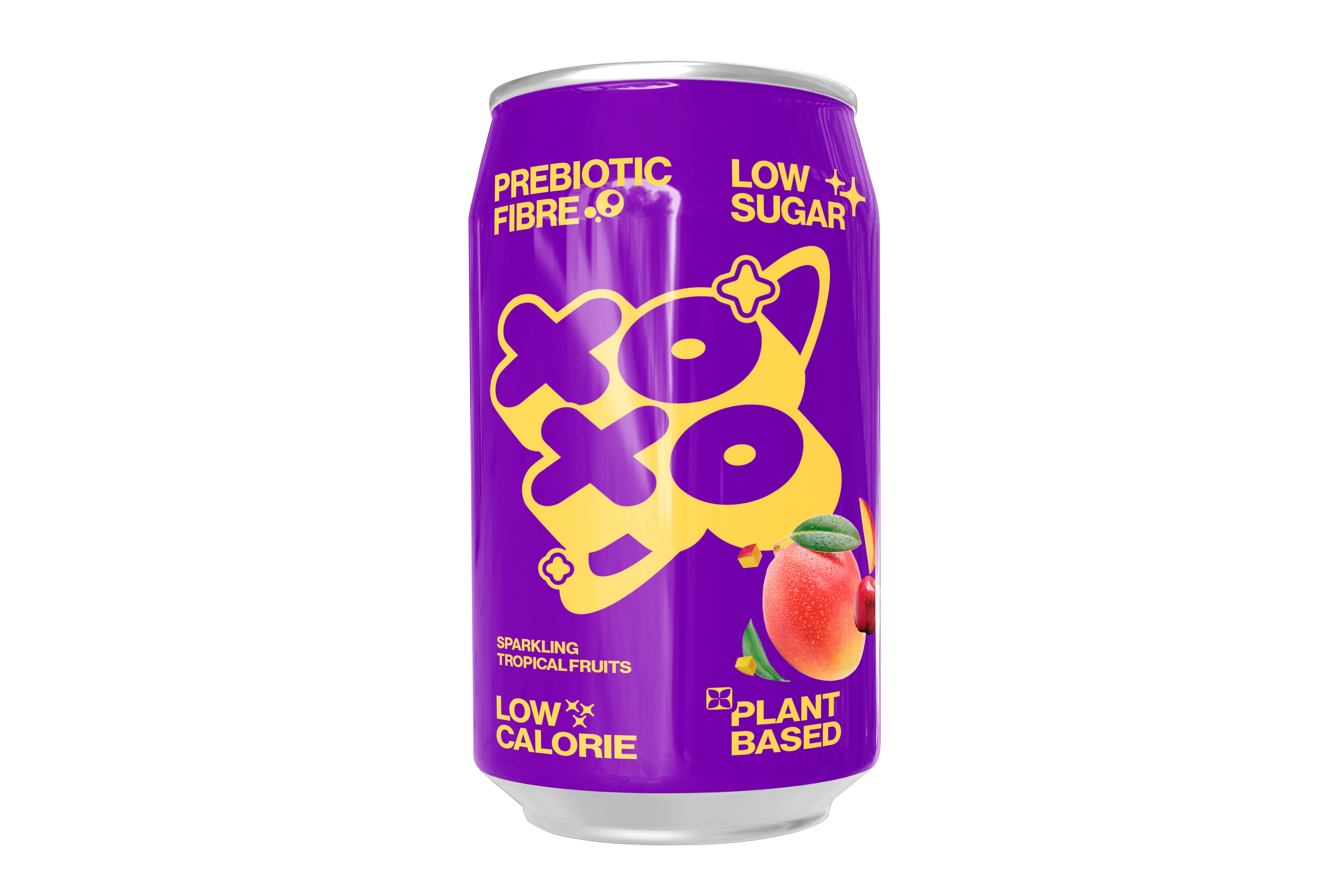 XOXO Tropical Prebiotic Soda 330ml