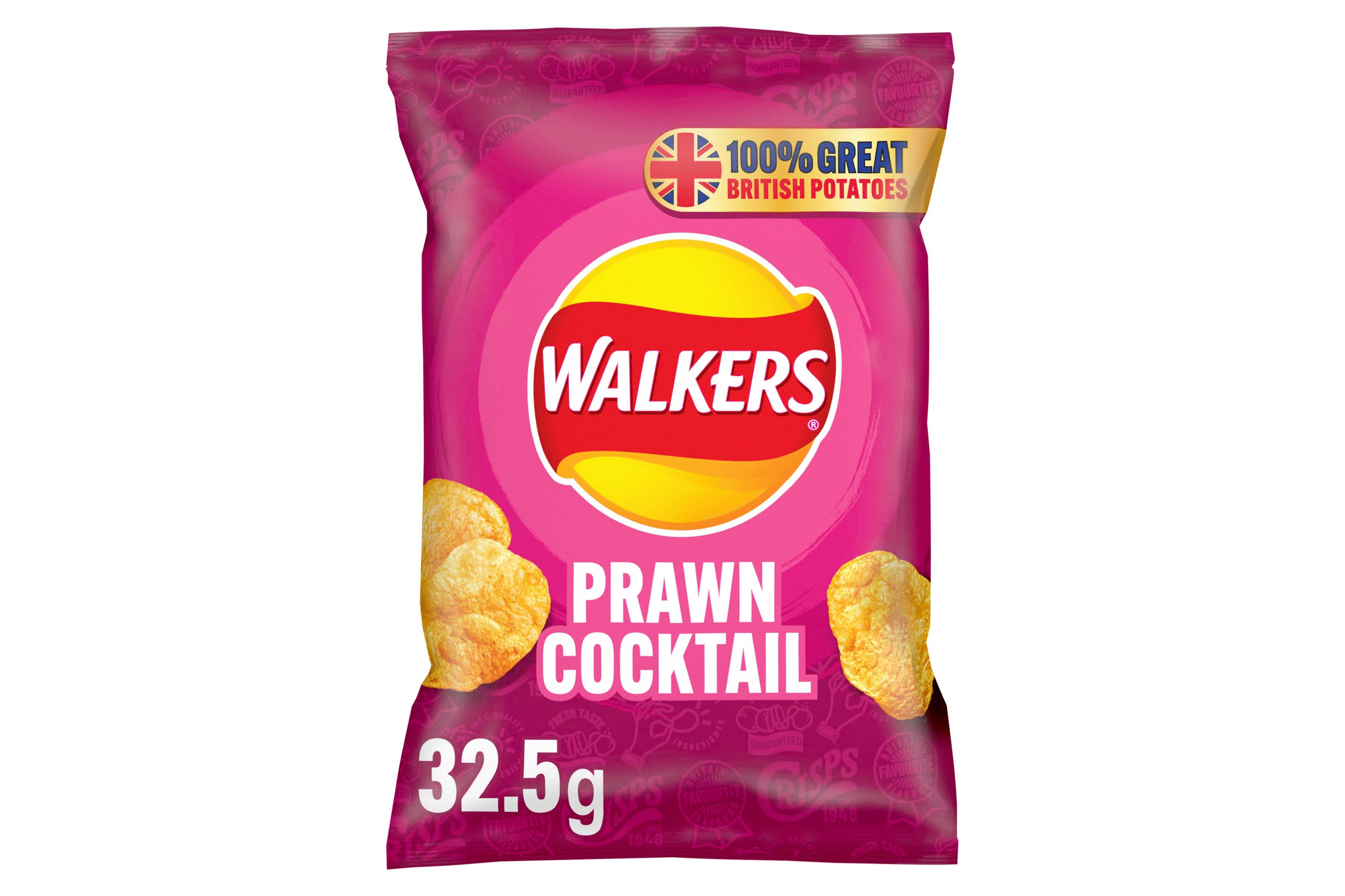 Walkers Prawn Cocktail Crisps 32.5g