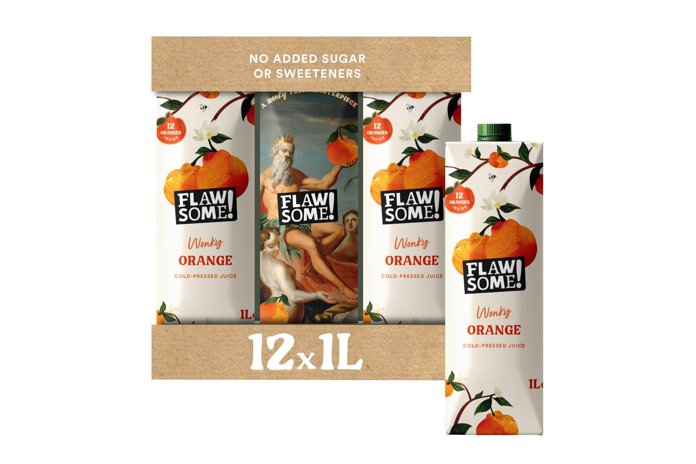 Flawsome Orange Cold Pressed Juice 12 x 1ltr