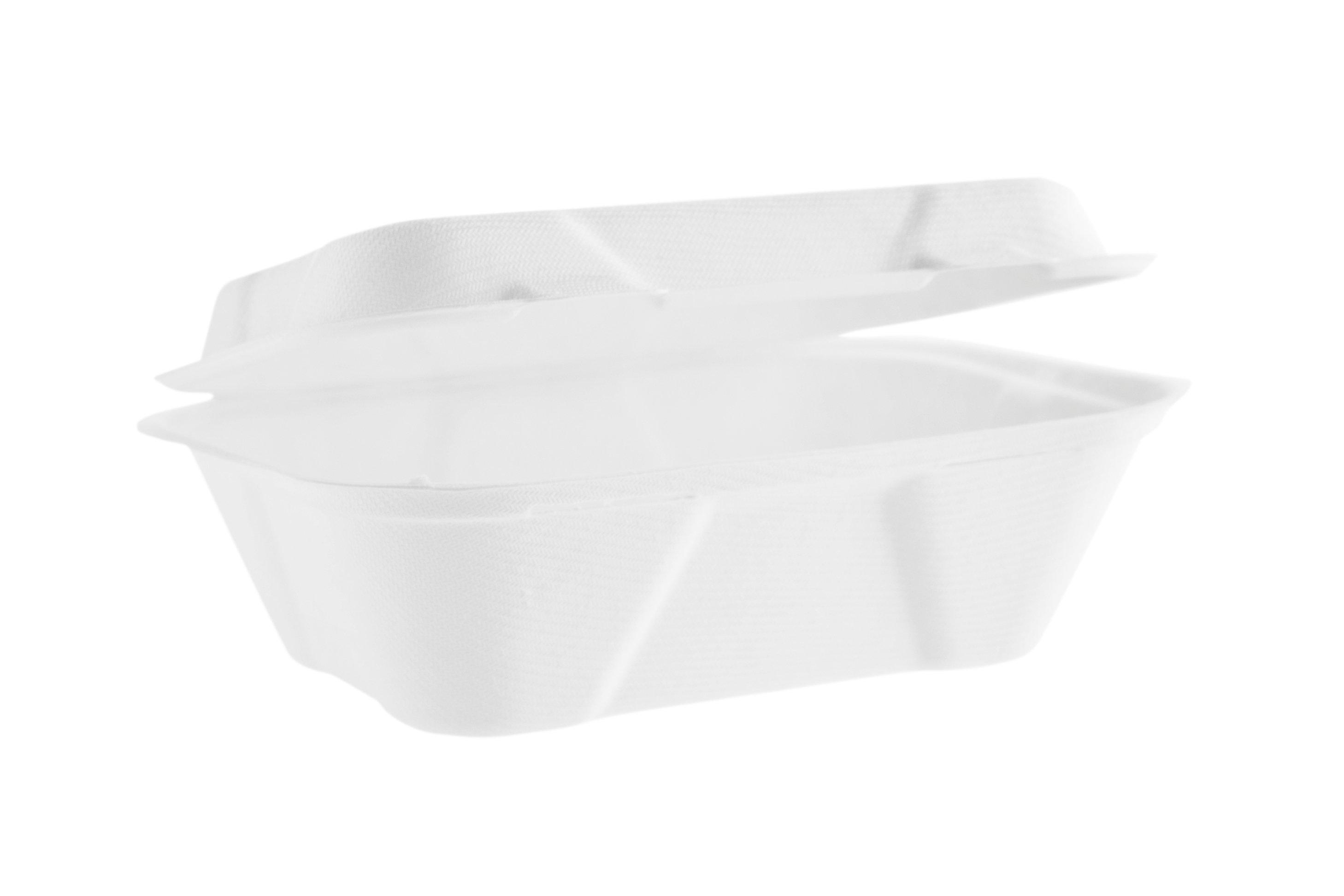 Vegware Moulded Fibre Clamshell Takeaway Box 7x5in