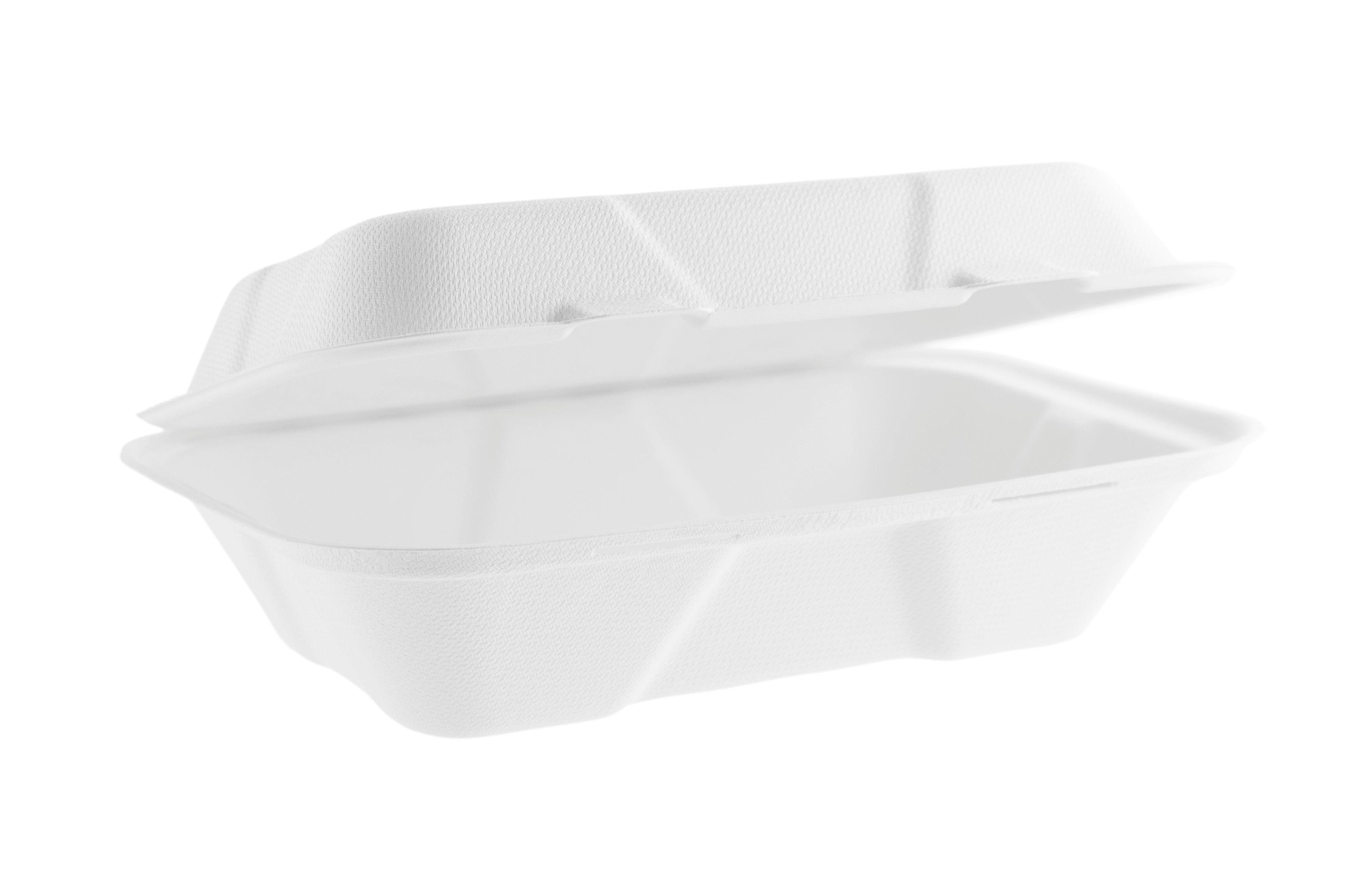 Vegware Nourish Large Moulded Fibre Clamshell Takeaway Box 9 x 6 inch