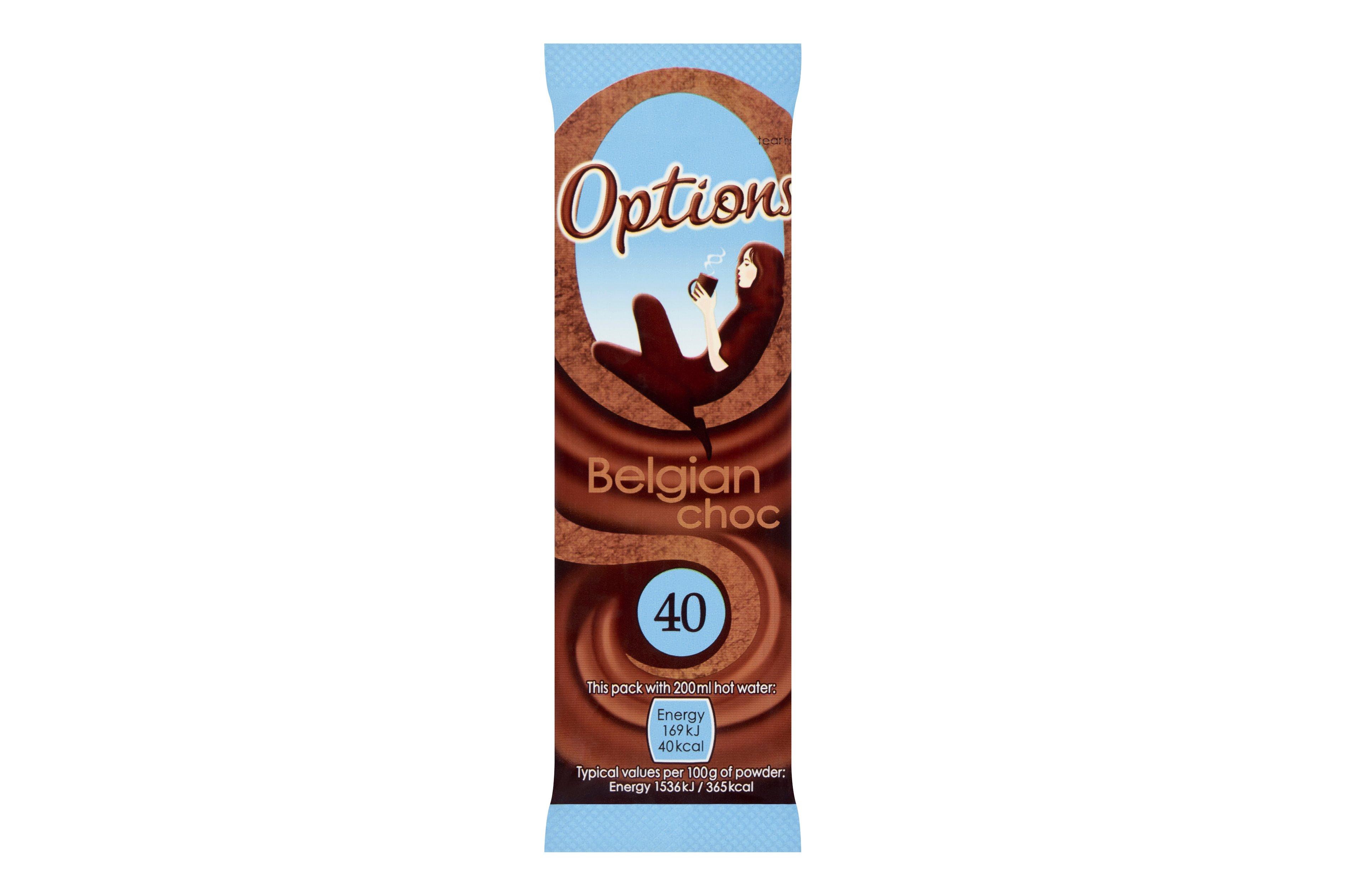Options Belgian Chocolate Sachets 11g