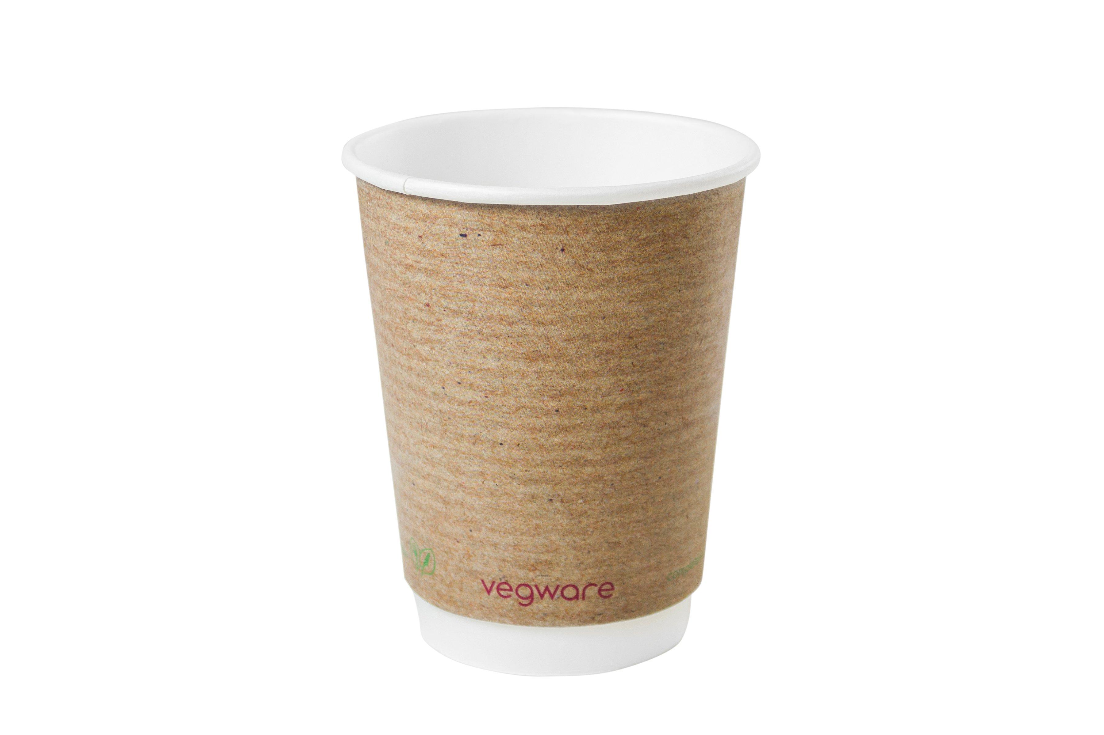 Vegware Double Wall Kraft Hot Cup 12oz - Small Pack Size