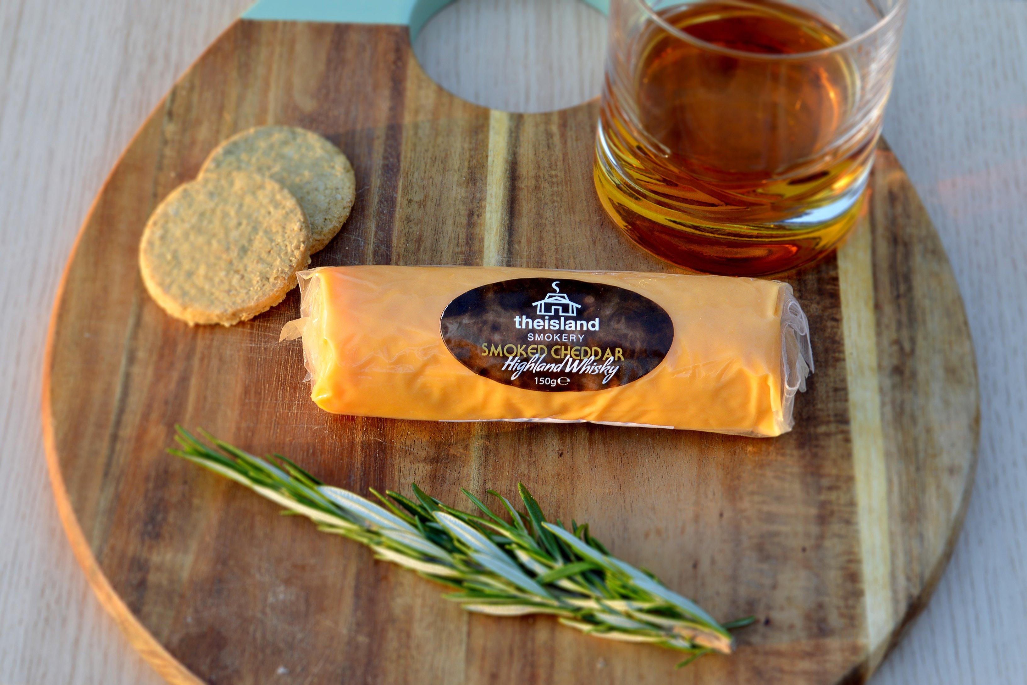 The Island Smokery Orkney Smoked Cheddar With Highland Whiskey