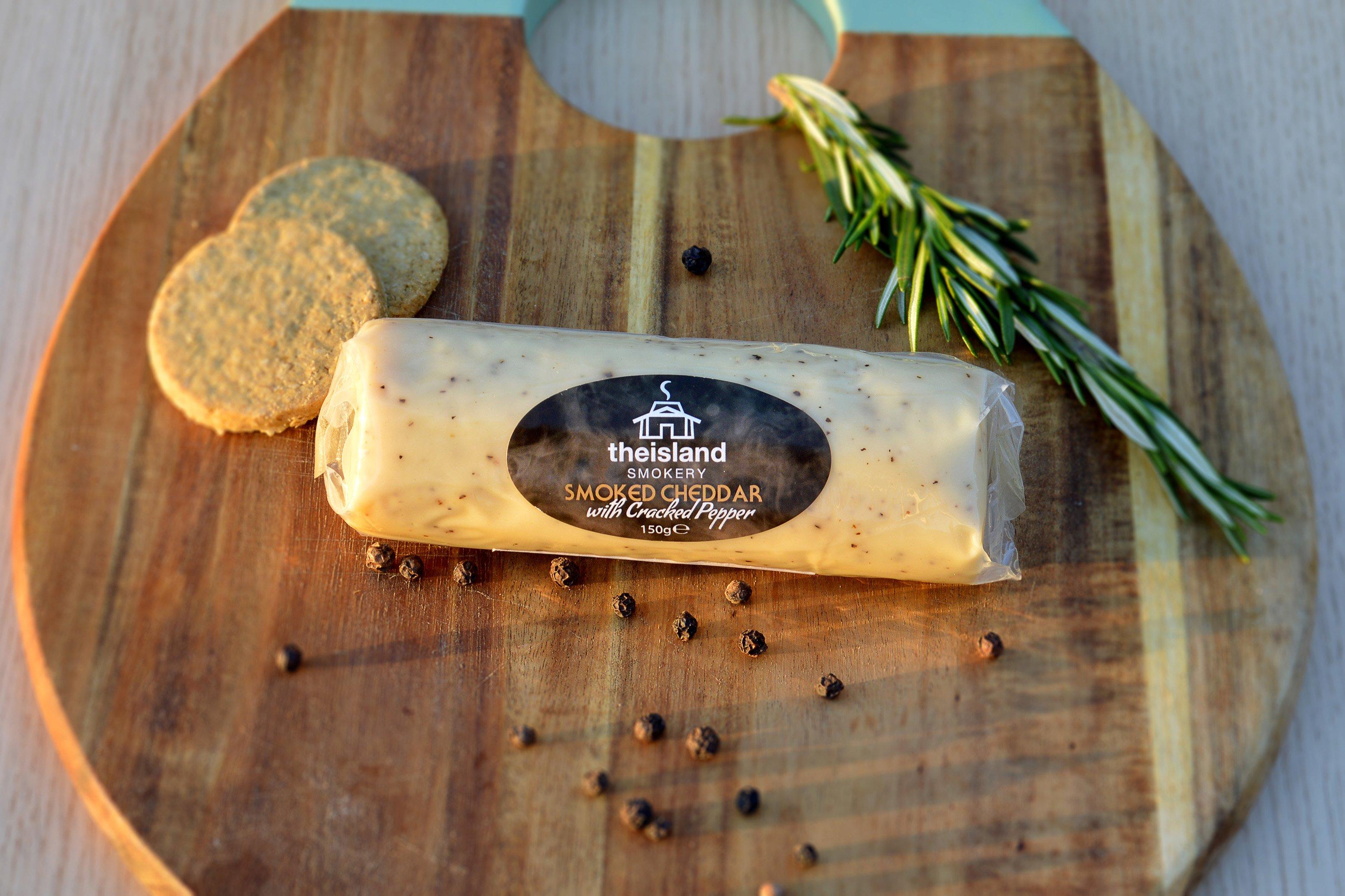 The Island Smokery Orkney Smoked Cheddar With Black Pepper