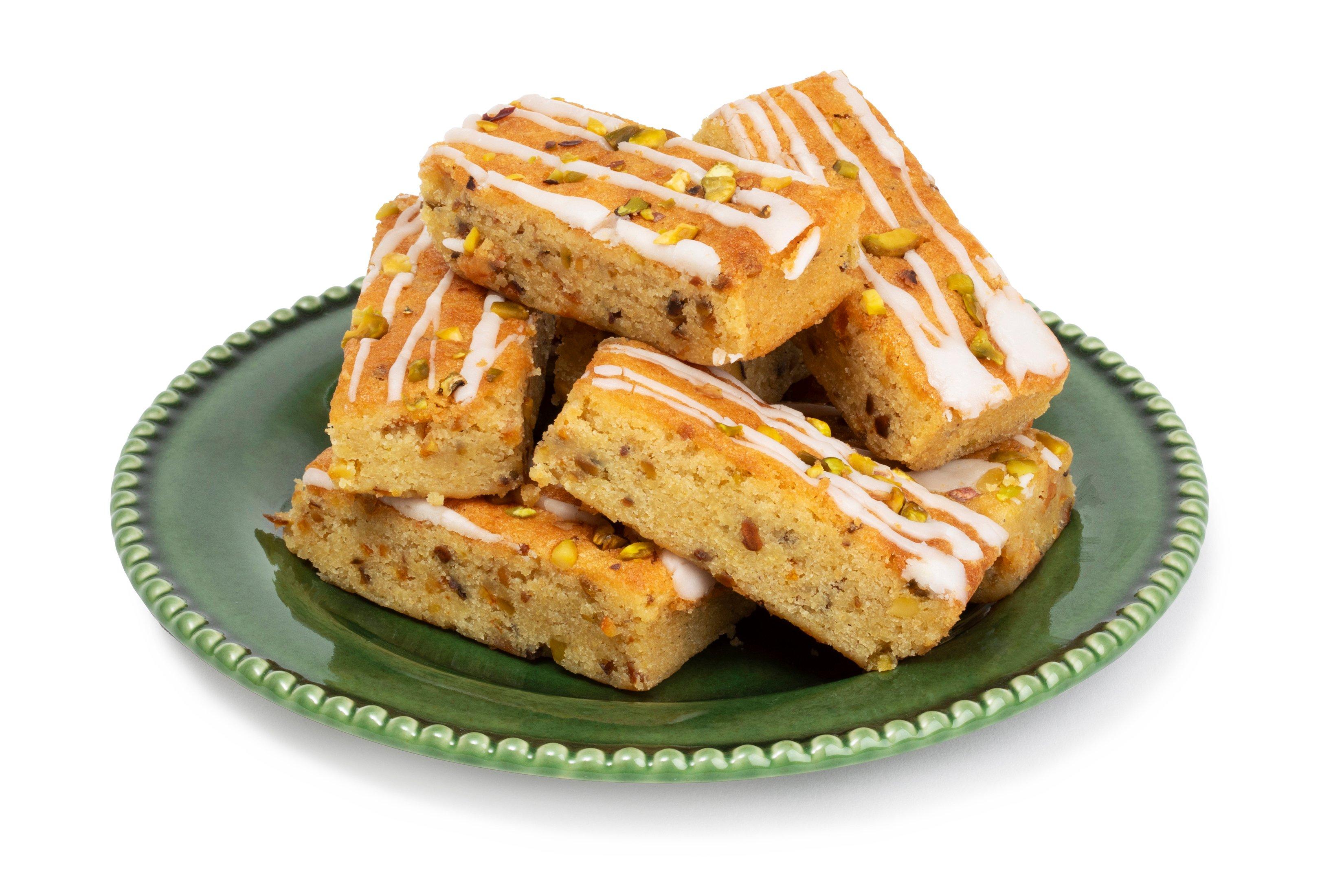 Honeybuns Gluten Free Orange & Pistachio Polenta Traybake