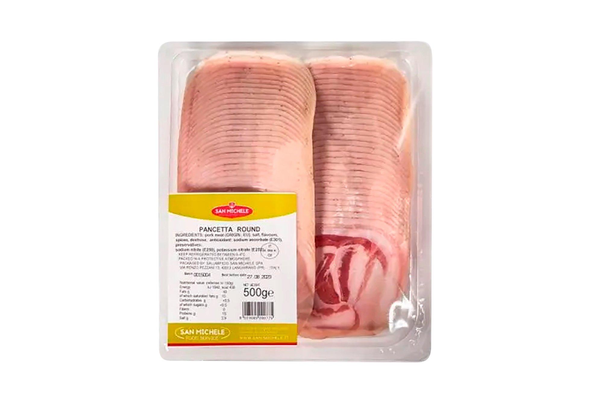 San Michele Pancetta Round Sliced 1x500g