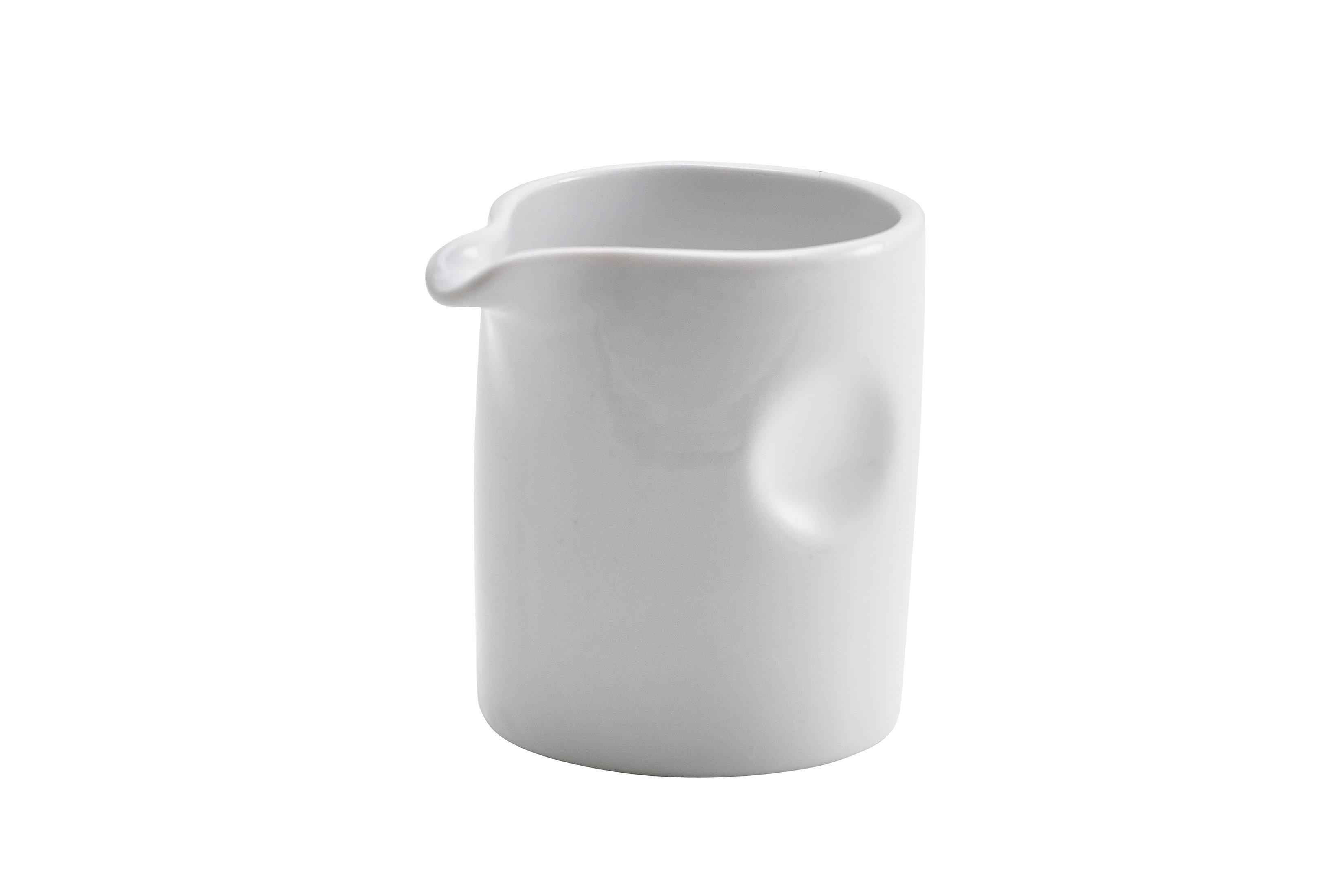 Genware Porcelain Pinched Solid Milk Jug 8.5cl